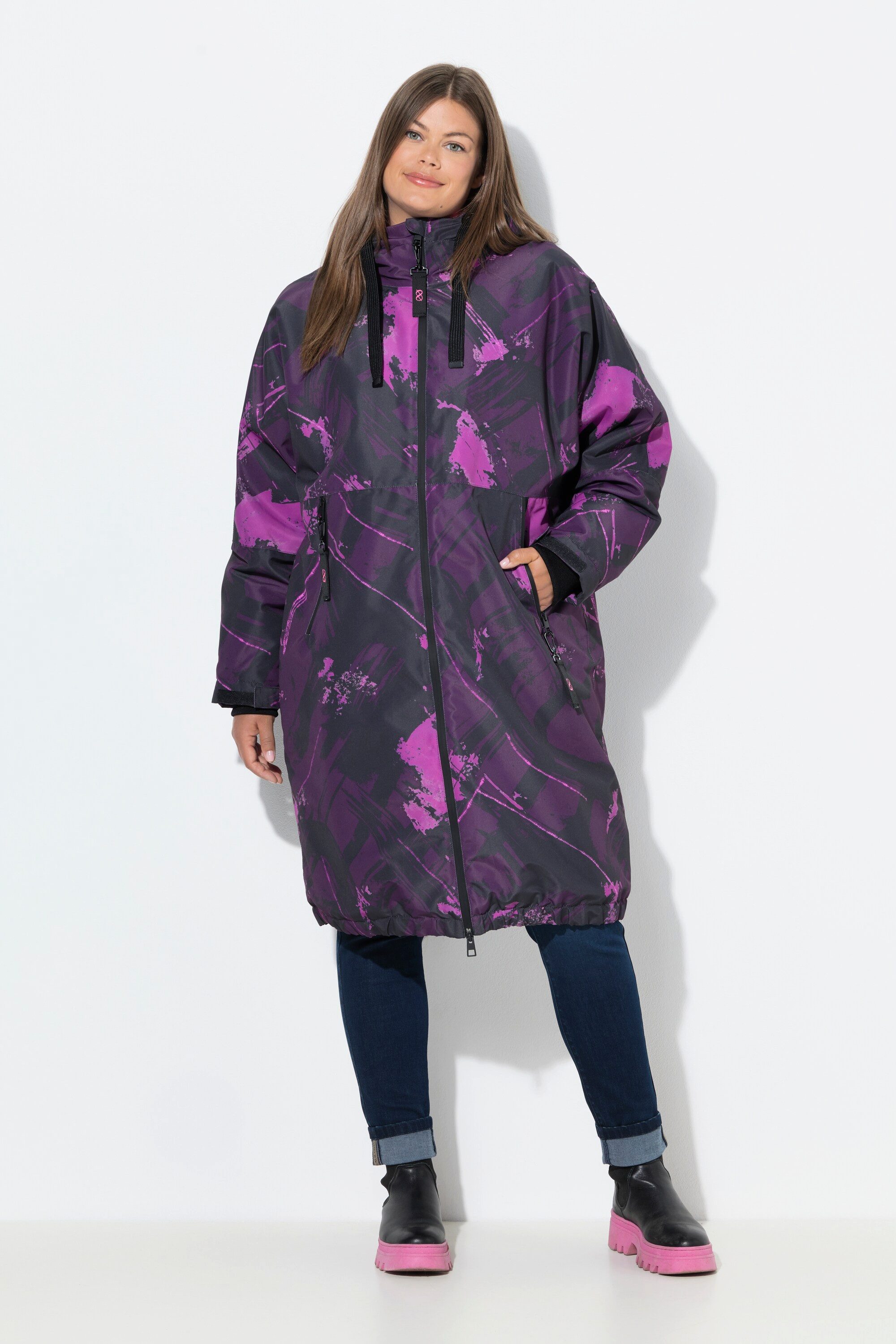 Laurasøn Wintermantel Funktionsmantel mit Druck oversized günstig online kaufen
