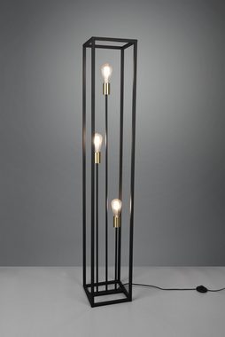 TRIO Leuchten Stehlampe VITO, Ein-/Ausschalter, ohne Leuchtmittel, Höhe 153 cm, Fussschalter, Tülle in Messing abgesetzt