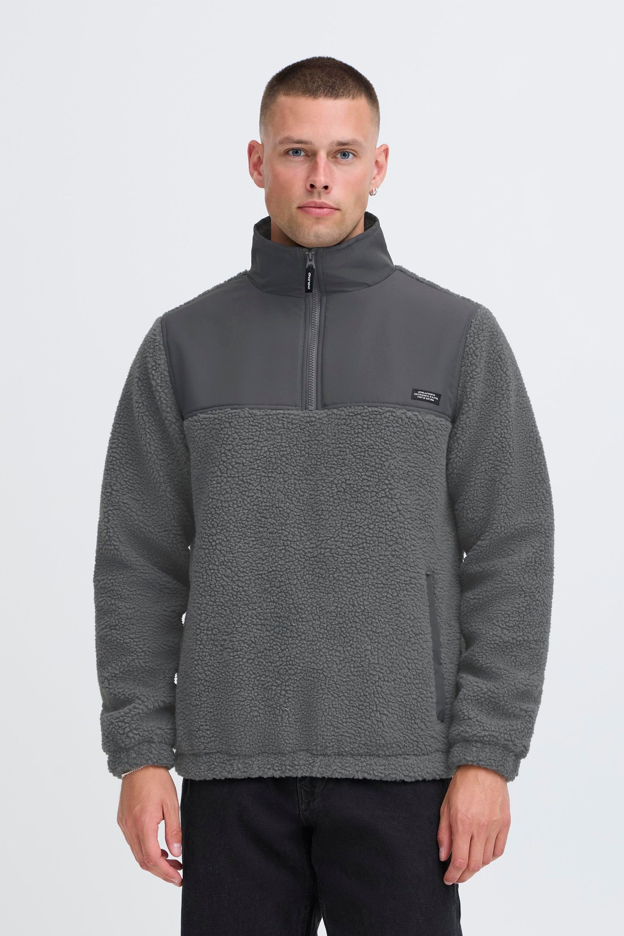 Blend Plüschjacke BHMTortex Lässiger Troyer in Teddy-Optik günstig online kaufen