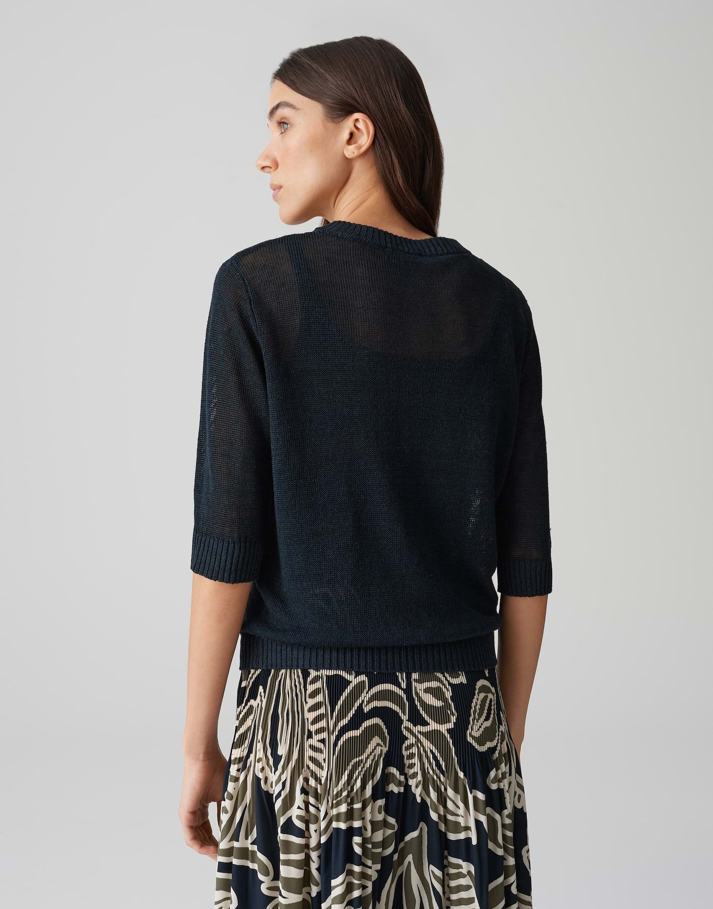 OPUS Strickjacke DATINA Slim softer Feinstrick-Klassiker