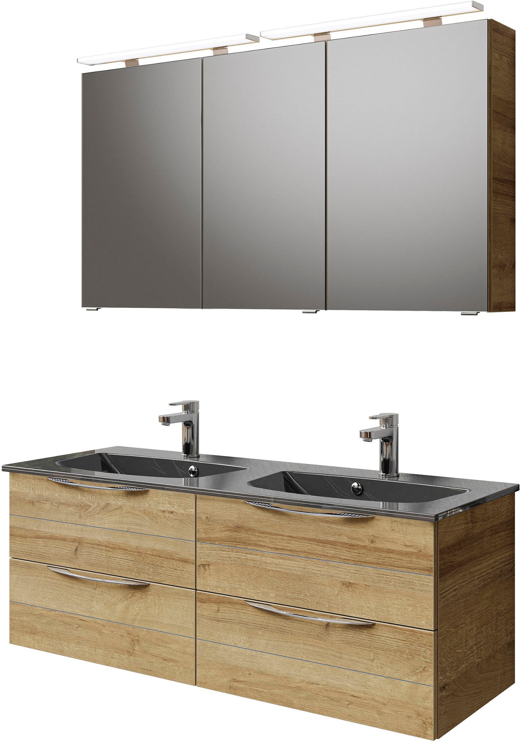 Saphir Badmöbel-Set Serie 6025 2-teilig Mineralmarmor-Waschtisch günstig online kaufen
