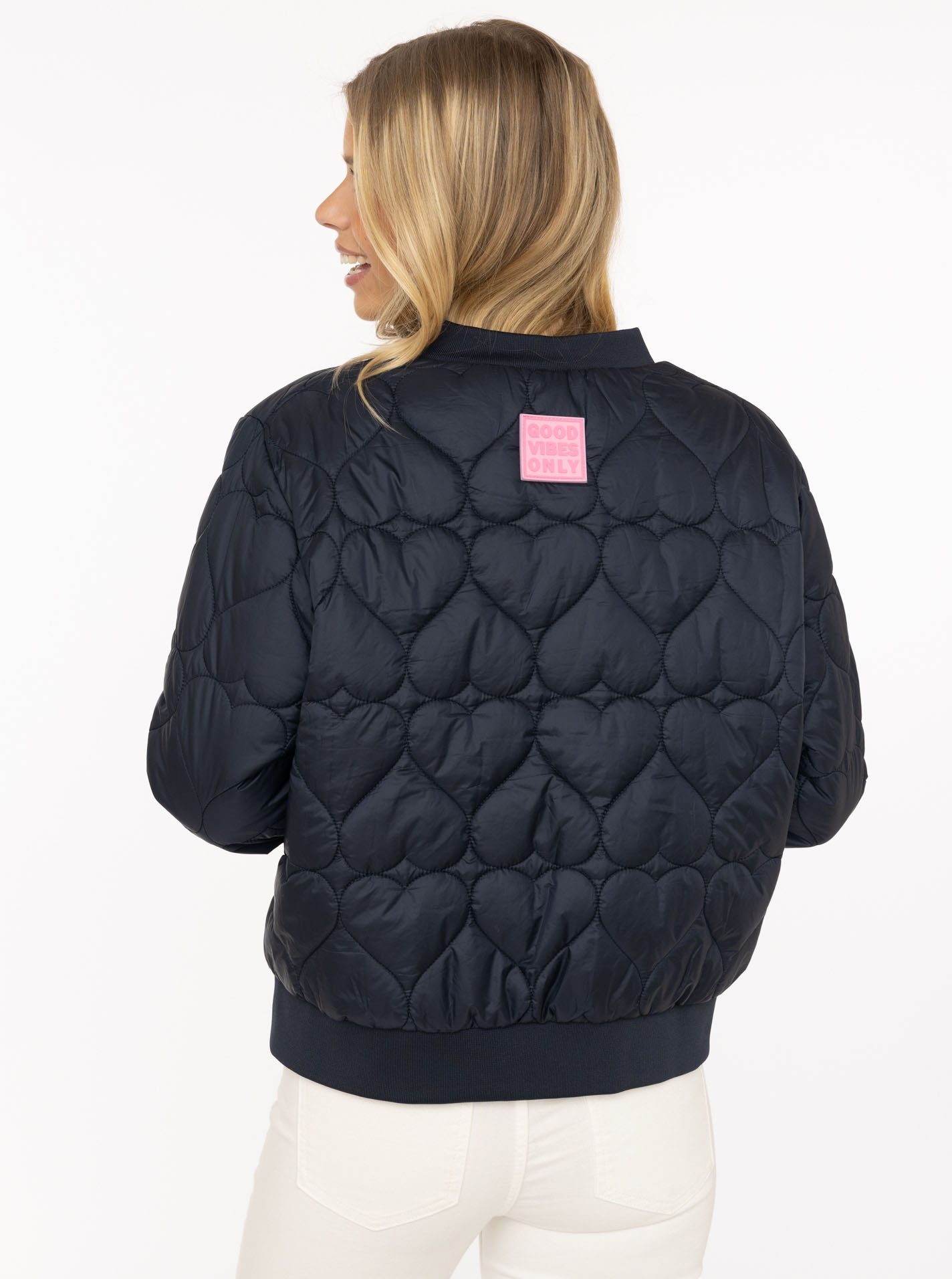 Zwillingsherz Bomberjacke "Be Happy" modisch, Kontrastdetails, regular fit, günstig online kaufen