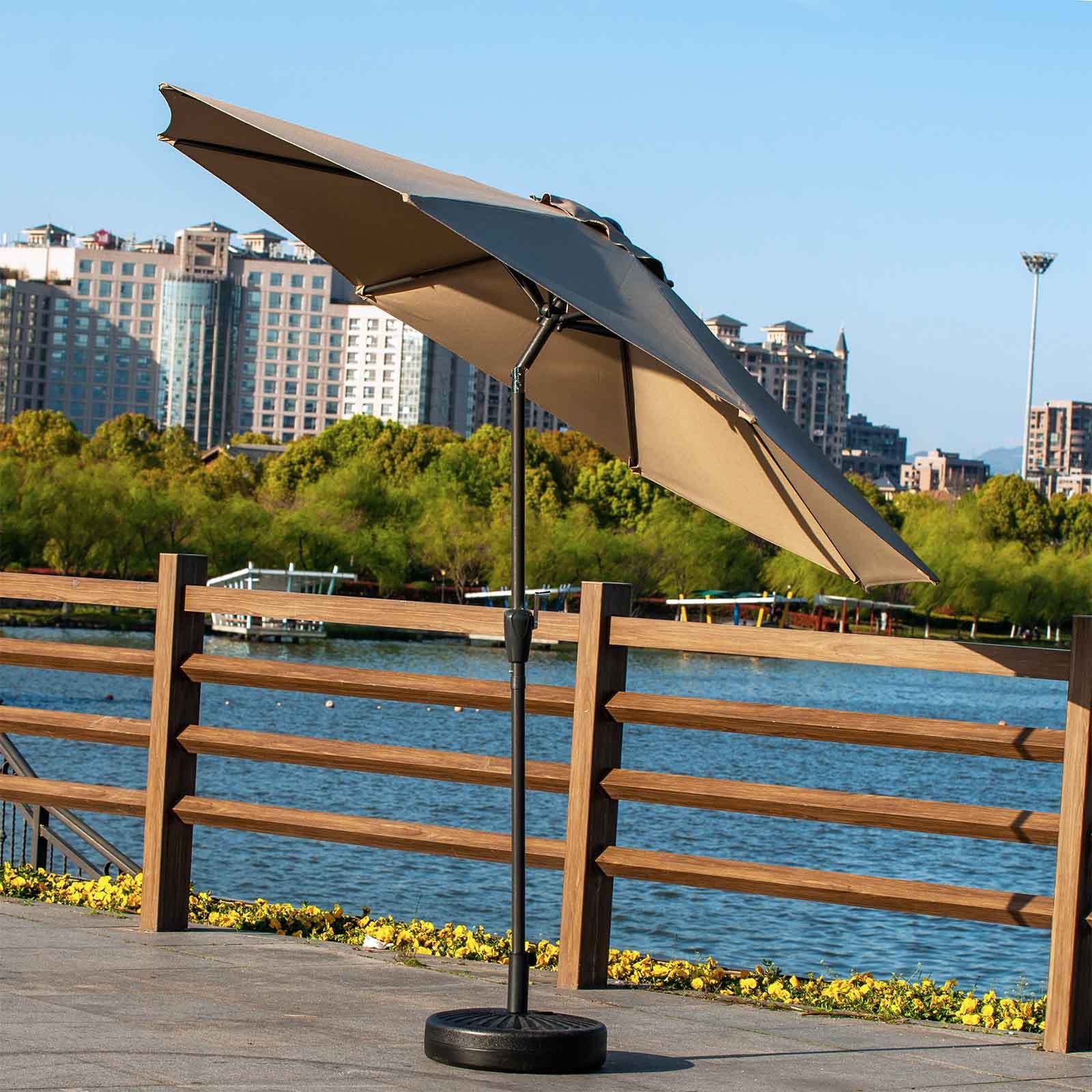 Vaxiuja Sonnenschirm »Sonnenschirm mit 8 stabilen Rippen, 2,7 m  Gartenschirm, Outdoor-Sonnendach mit Kurbel- und Kippmechanismus UV-Schutz  für Terrasse, Terrasse und Balkon«, abanickbar online kaufen | OTTO