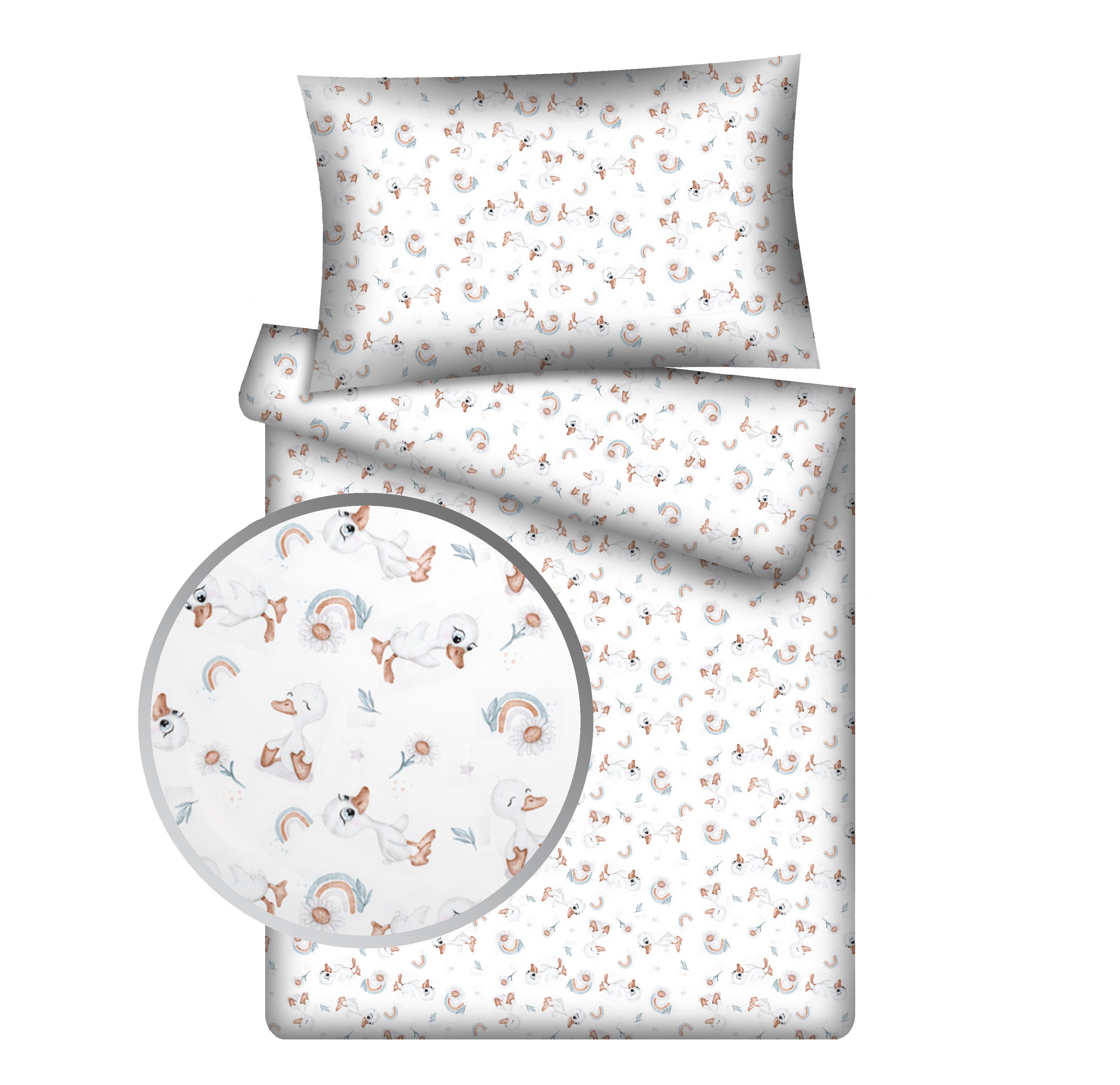 KiGATEX Kinderbettwäsche KiGATEX Set 2-teilig, 100x135 + 40x60 cm, für Mädchen + Jungen, 100% Baumwolle, weich & atmungsaktiv, waschbar bei 60°C