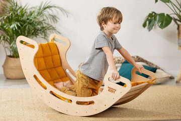 Rainbow Kids Bodenkissen Rockerkissen Auflage Bogenkissen für Montessori Wippe XL (ohne Wippe), Made in EU