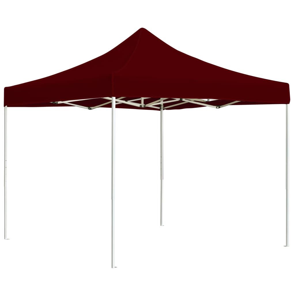 Partyzelt Profi-Partyzelt Faltbar Aluminium 3×3 m Weinrot
