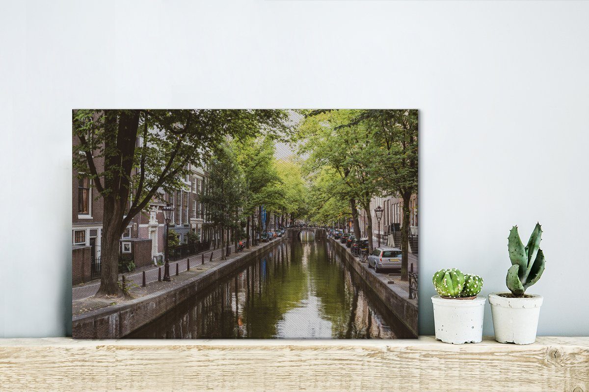 an und Frieden OneMillionCanvasses® Aufhängefertig, Ruhe Leinwandbilder, Wandbild cm St), (1 Wanddeko, Leinwandbild Prinsengracht, der Amsterdamer 30x20