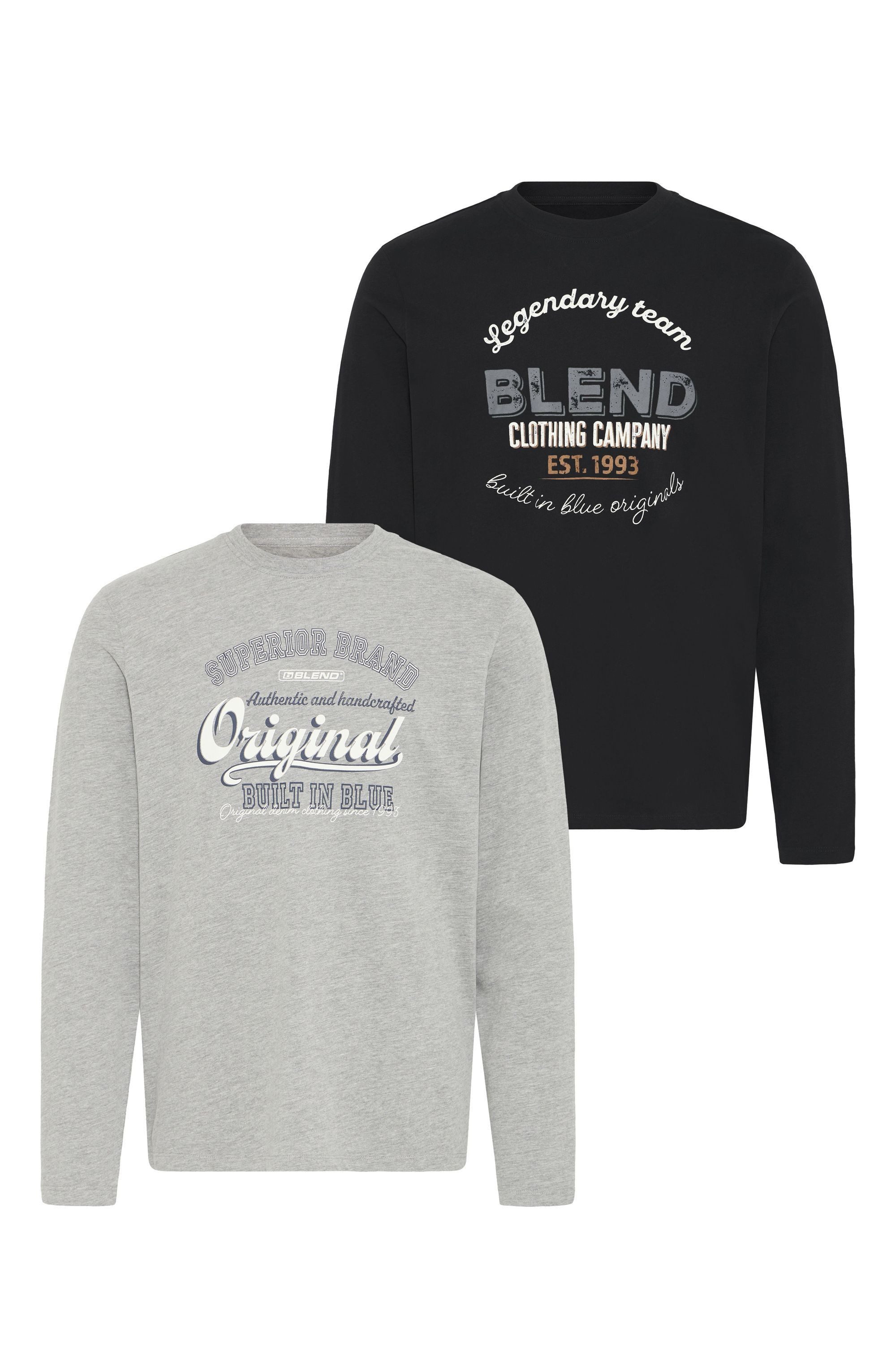 Blend Langarmshirt BHBenap 2 PACK Stilvolles Longsleeve mit print günstig online kaufen