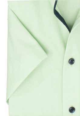 MARVELIS Kurzarmhemd Kurzarmhemd - Comfort Fit - Einfarbig - Lindgrün