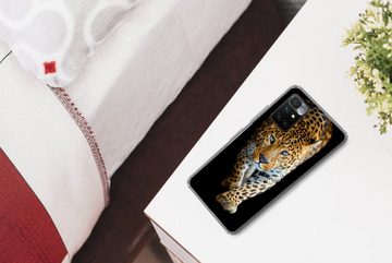 MuchoWow Handyhülle Leopard - Tiere - Porträt - Wildtiere - Schwarz, Phone Case, Handyhülle Xiaomi Redmi 10, Silikon, Schutzhülle