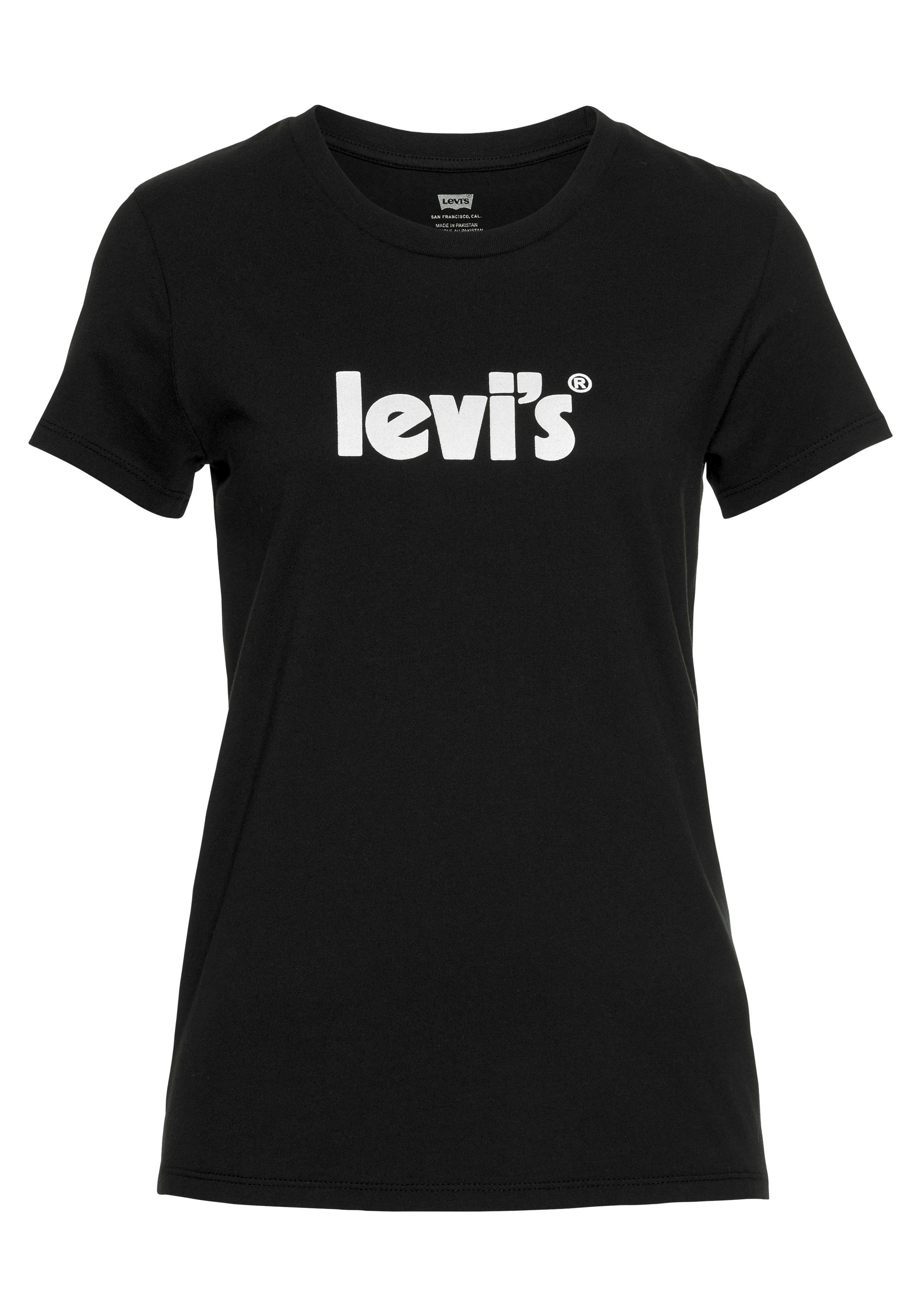 TEE Levi's® PERFECT T-Shirt THE schwarz Markenschriftzug Mit