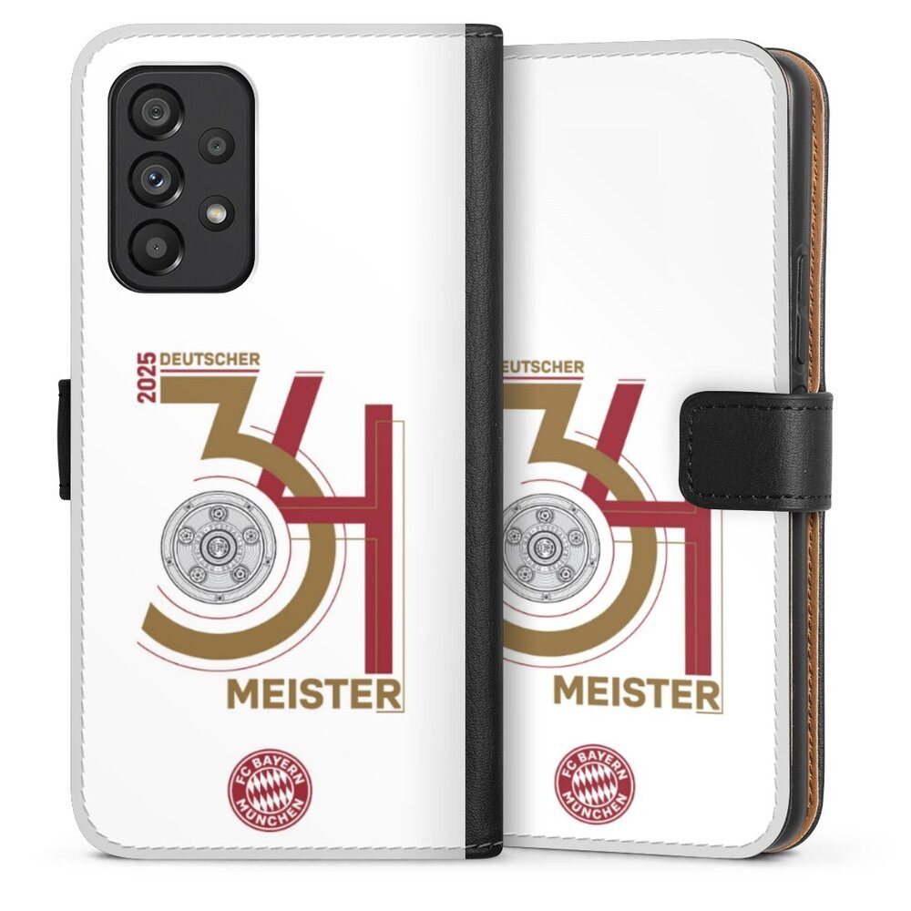 DeinDesign Handyhülle FC Bayern München Meister Offizielles Lizenzprodukt, Samsung Galaxy A53 5G Hülle Handy Flip Case Wallet Cover