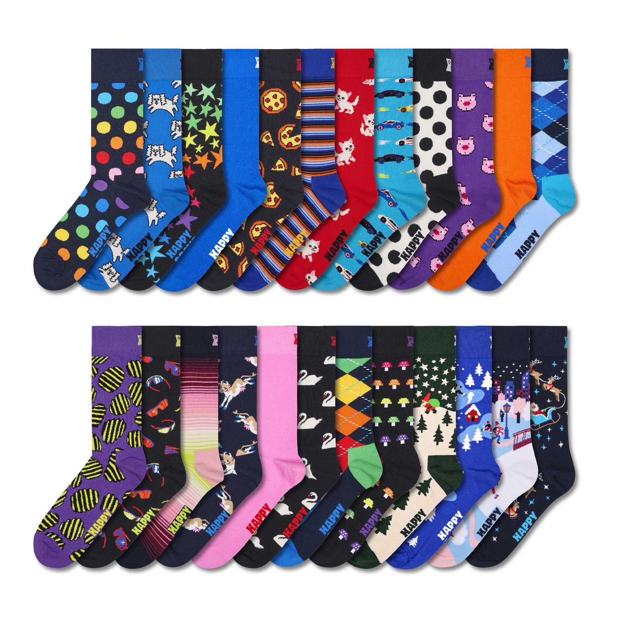 Happy Socks Kurzsocken Unisex Socken 24er Pack Baumwolle (Packung, 24er Pack)