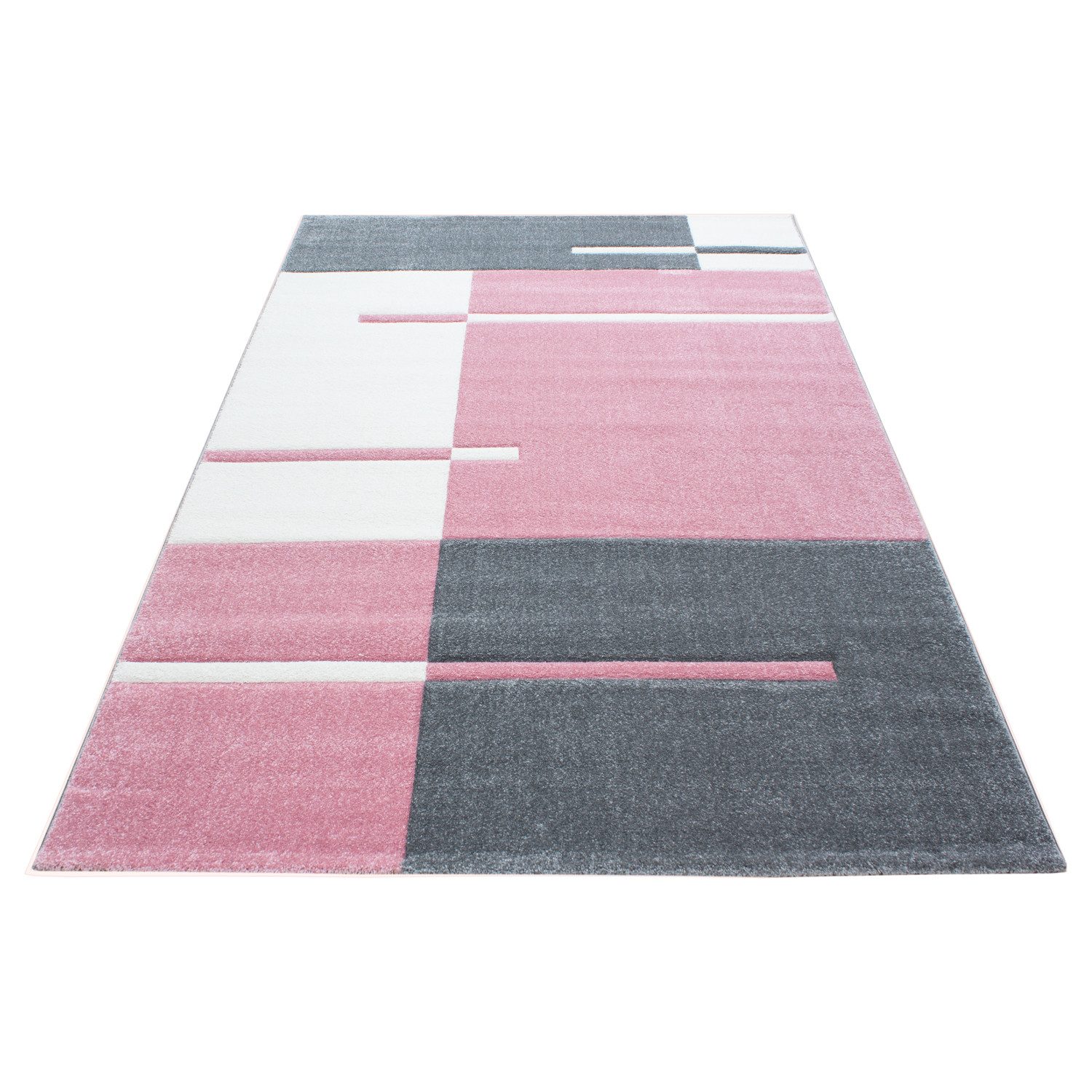 Carpettex Frisé-Teppich Kariert Design, Läufer, Höhe: günstig online kaufen