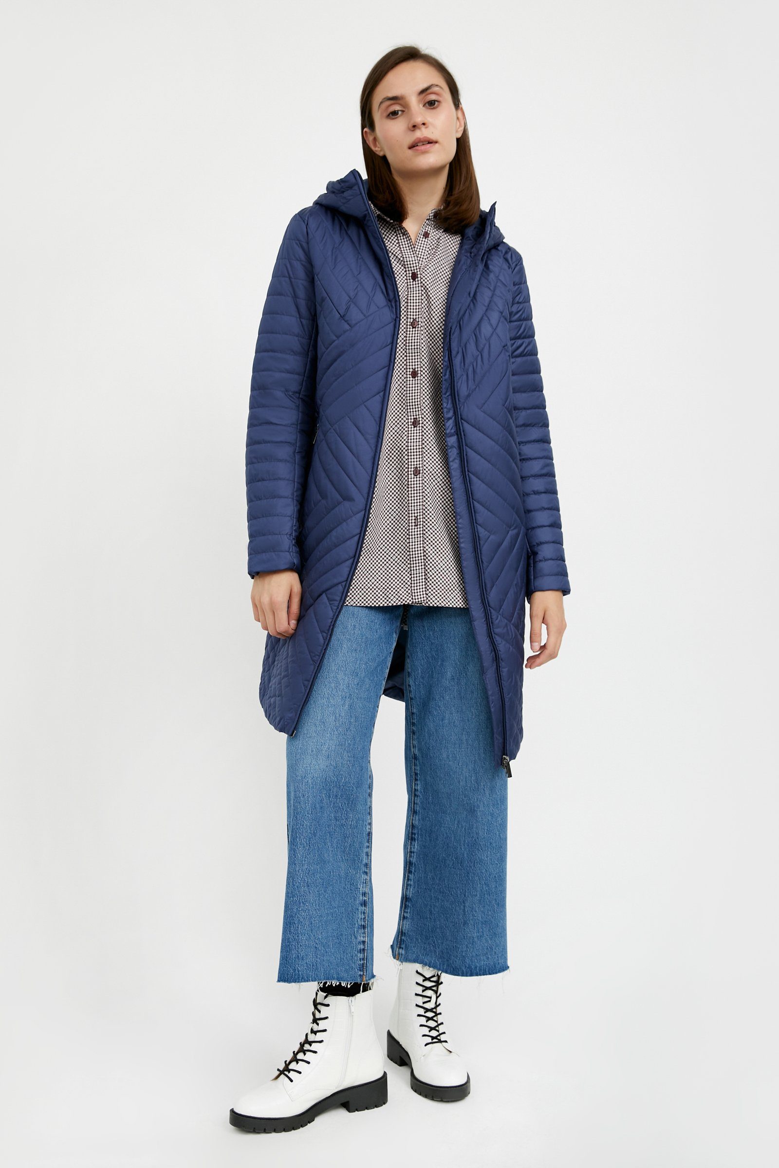 Finn Flare Steppmantel mit geradem Schnitt