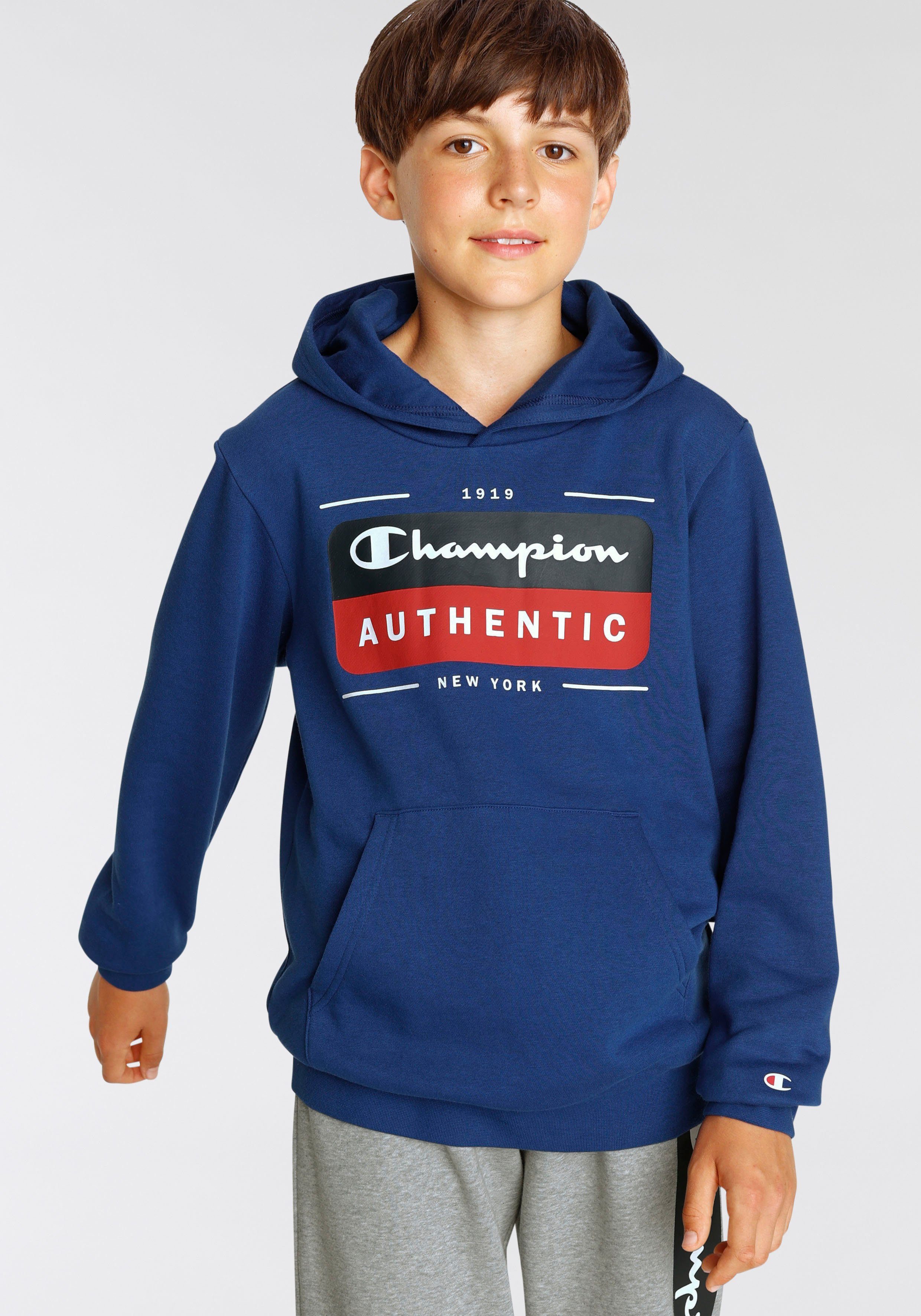 Kinder Hooded - Shop für Champion Graphic blau Sweatshirt Sweatshirt