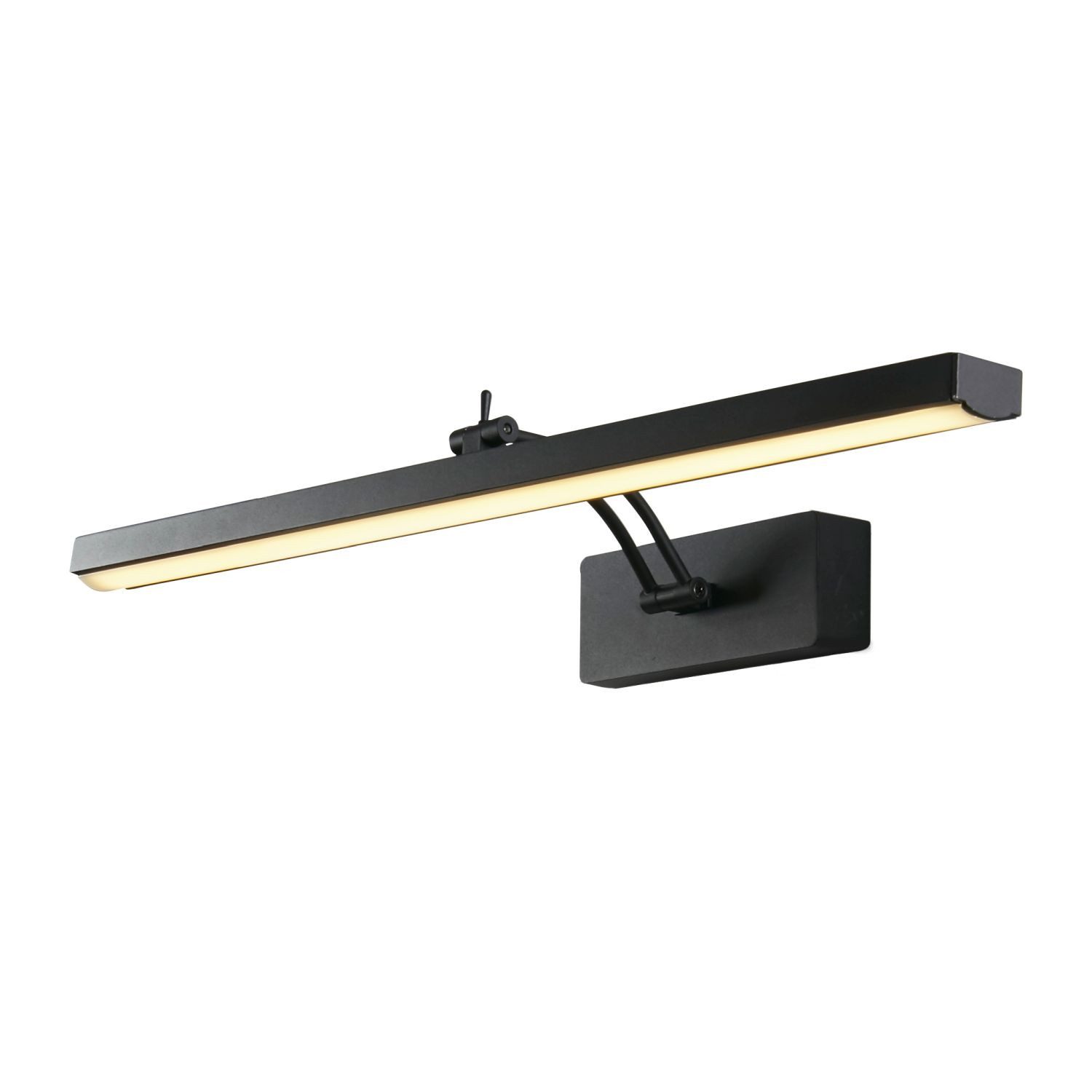 Licht-Erlebnisse Bilderleuchte DAMIAN, LED, Warmweiß, LED Wandlampe Schwarz Aluminium verstellbar 3000 K 570 lm Jugendstil