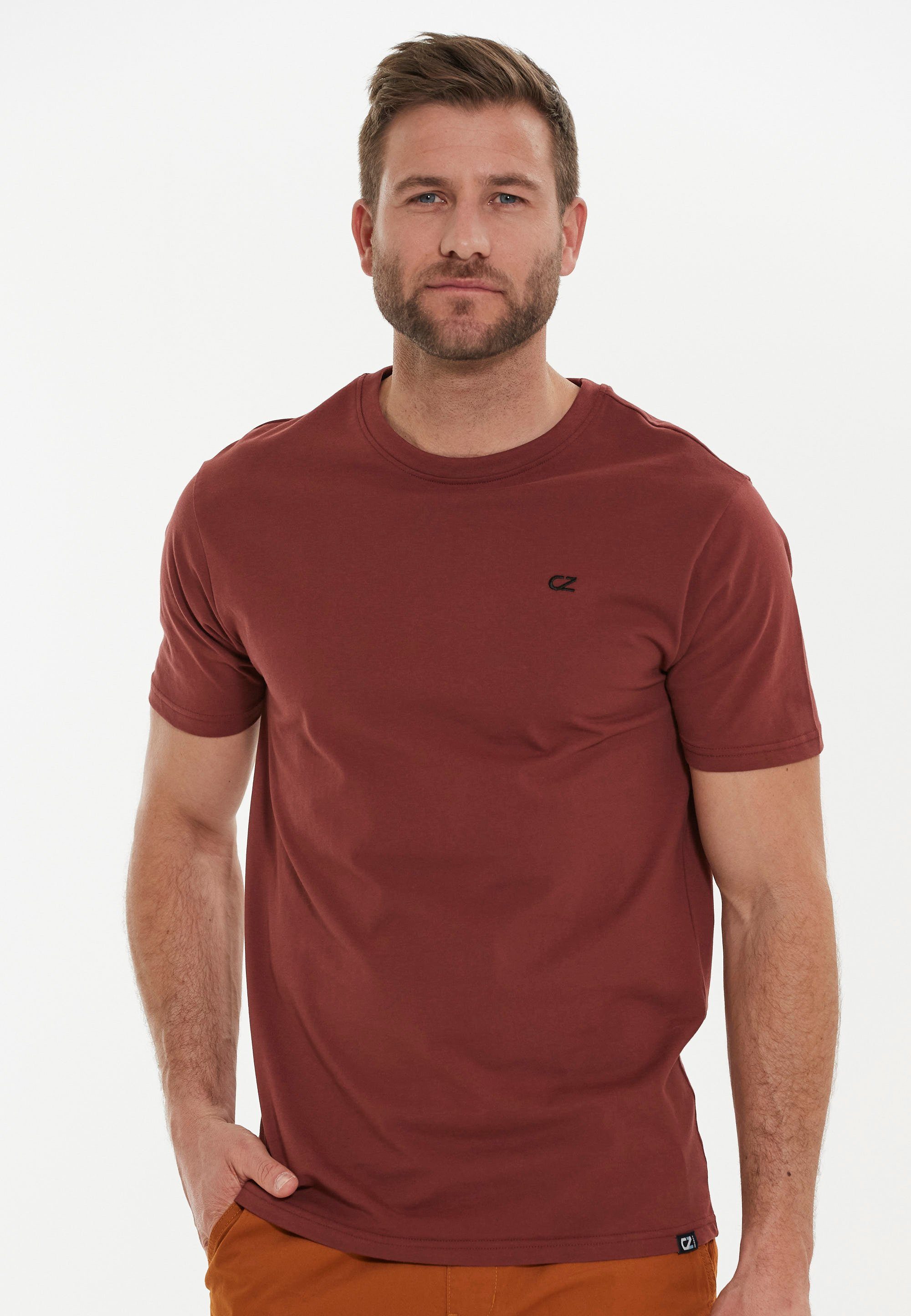 karamell CRUZ Baumwolle Highmore aus reiner T-Shirt