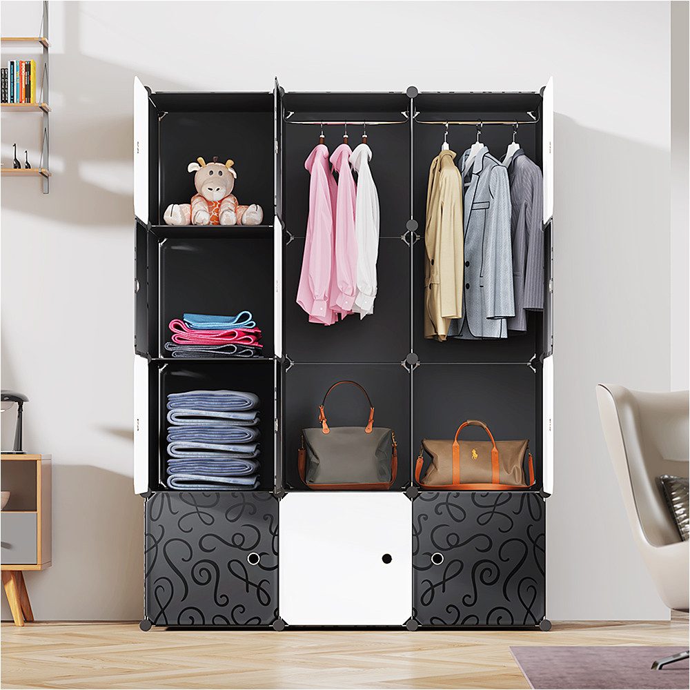 Bellavio Kleiderschrank 16 Fächer Würfel Schrank günstig online kaufen
