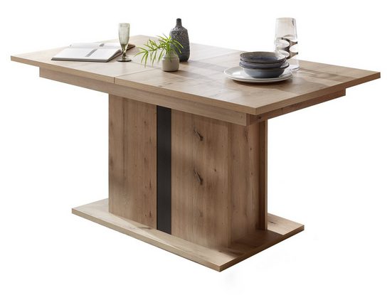 Moebel-Eins Esstisch, Artisan Eiche Nachbildung / Graphit Nachbildung