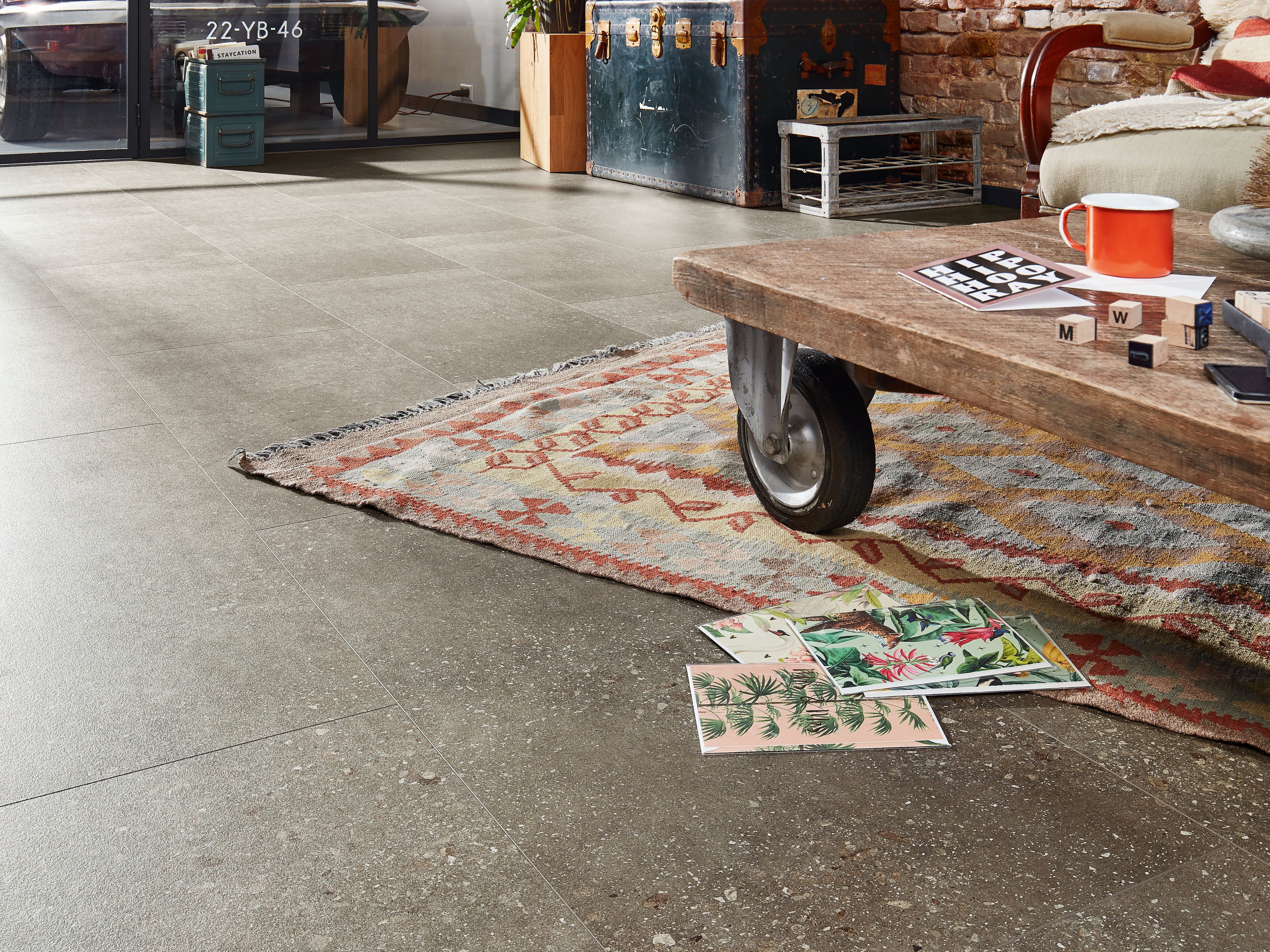 meister Designboden Designboden DB 500S Terrazzo dunkel 6858 Fliese, 8 St.