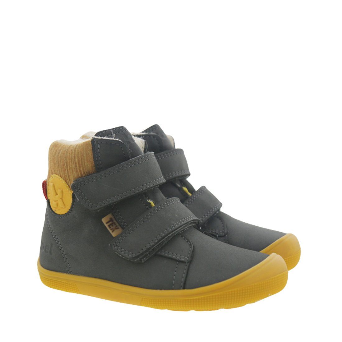 KOEL Koel Stiefel Barfußschuhe Dean Tex Wasserdicht Leder Wolle Grau Stiefelette