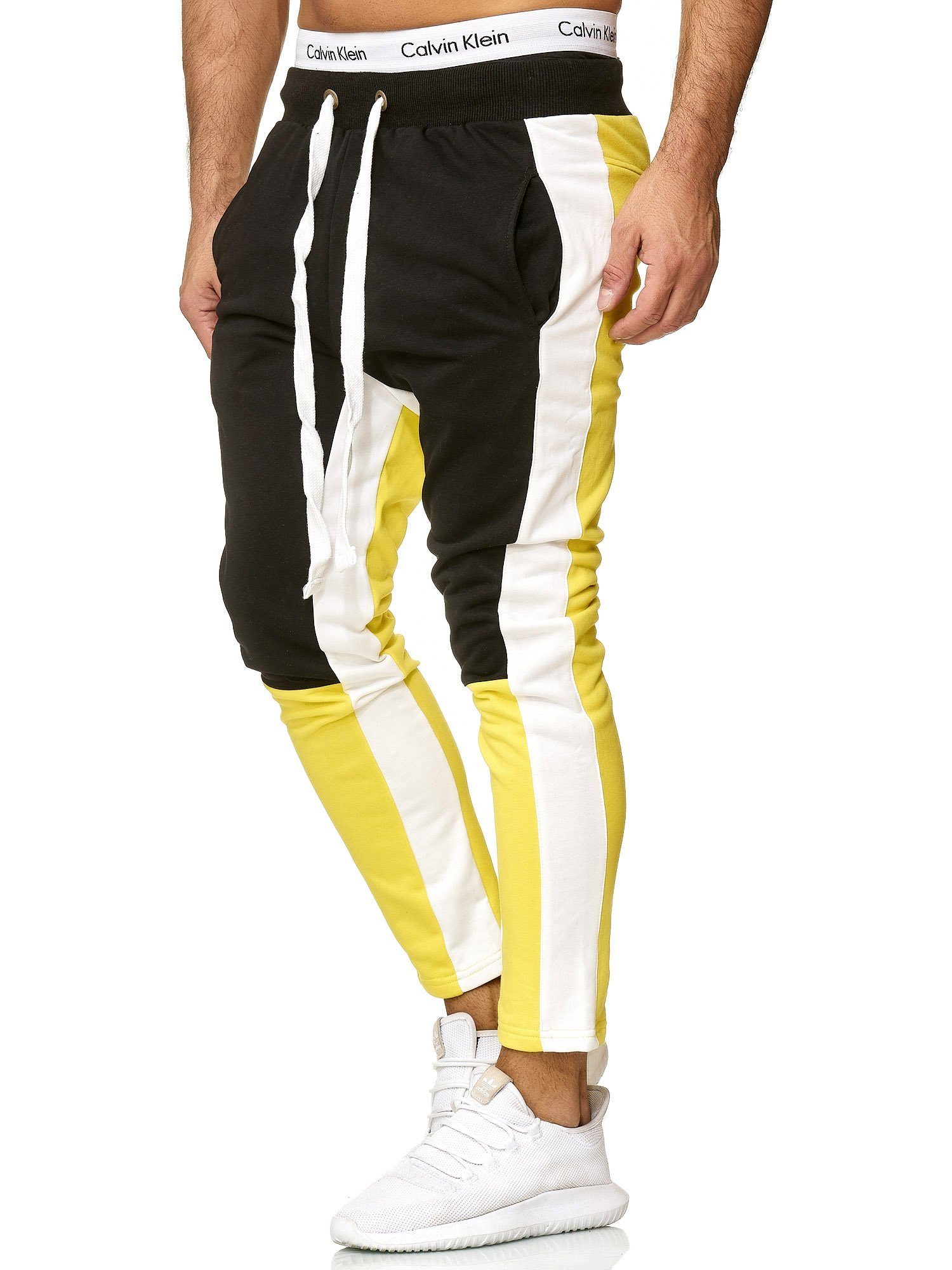 OneRedox Jogginghose A10 (Sporthose Trainingshose Sweatpants, Freizeit Fitness 1-tlg) Gelb Casual