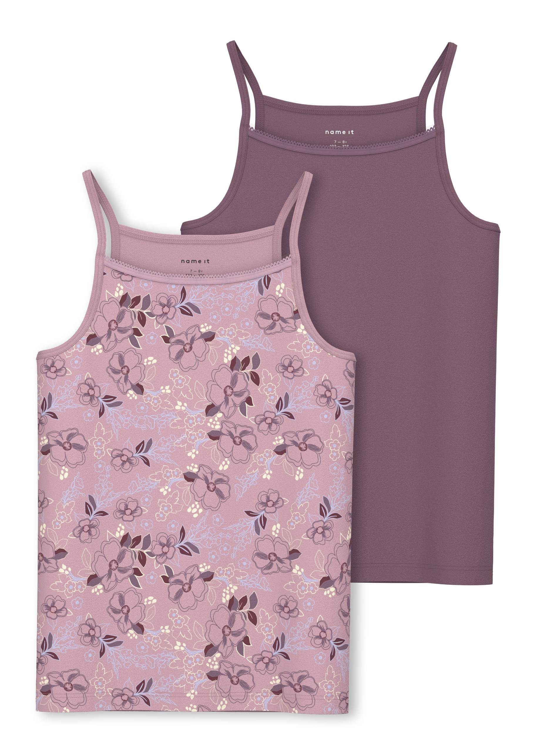 Name It Unterhemd (2-St) NKFSTRAP TOP 2P ARCTIC FLOWERS