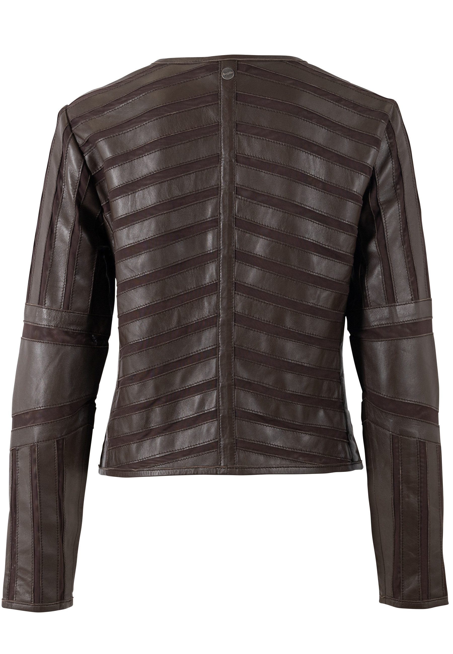 Mauritius Lederjacke MWSuri im Materialmix, Mesh-Einsätze