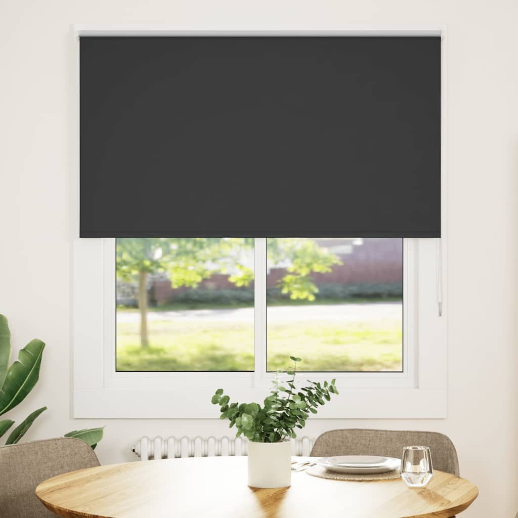 Rollo Verdunkelungsrollo Schwarz 120x130 cm Stoffbreite 116,6 cm, vidaXL – Bild 2 von 5