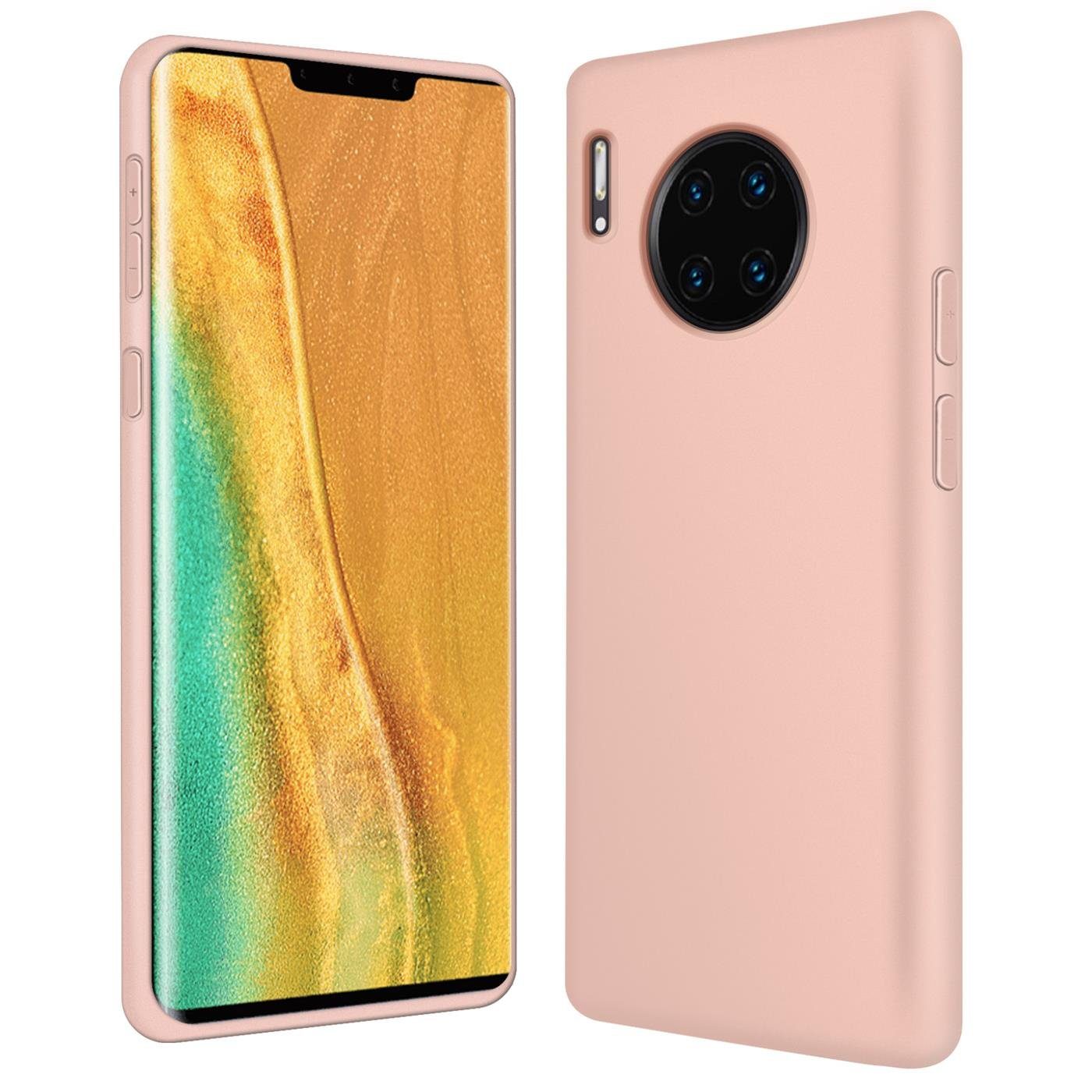CoolGadget Handyhülle Silikon Case für das Huawei Mate 30 Pro Slim TPU Cover 6,53 Zoll, Weiche Schutz Hülle mit Innen Fleece aus Stoff Handy Tasche