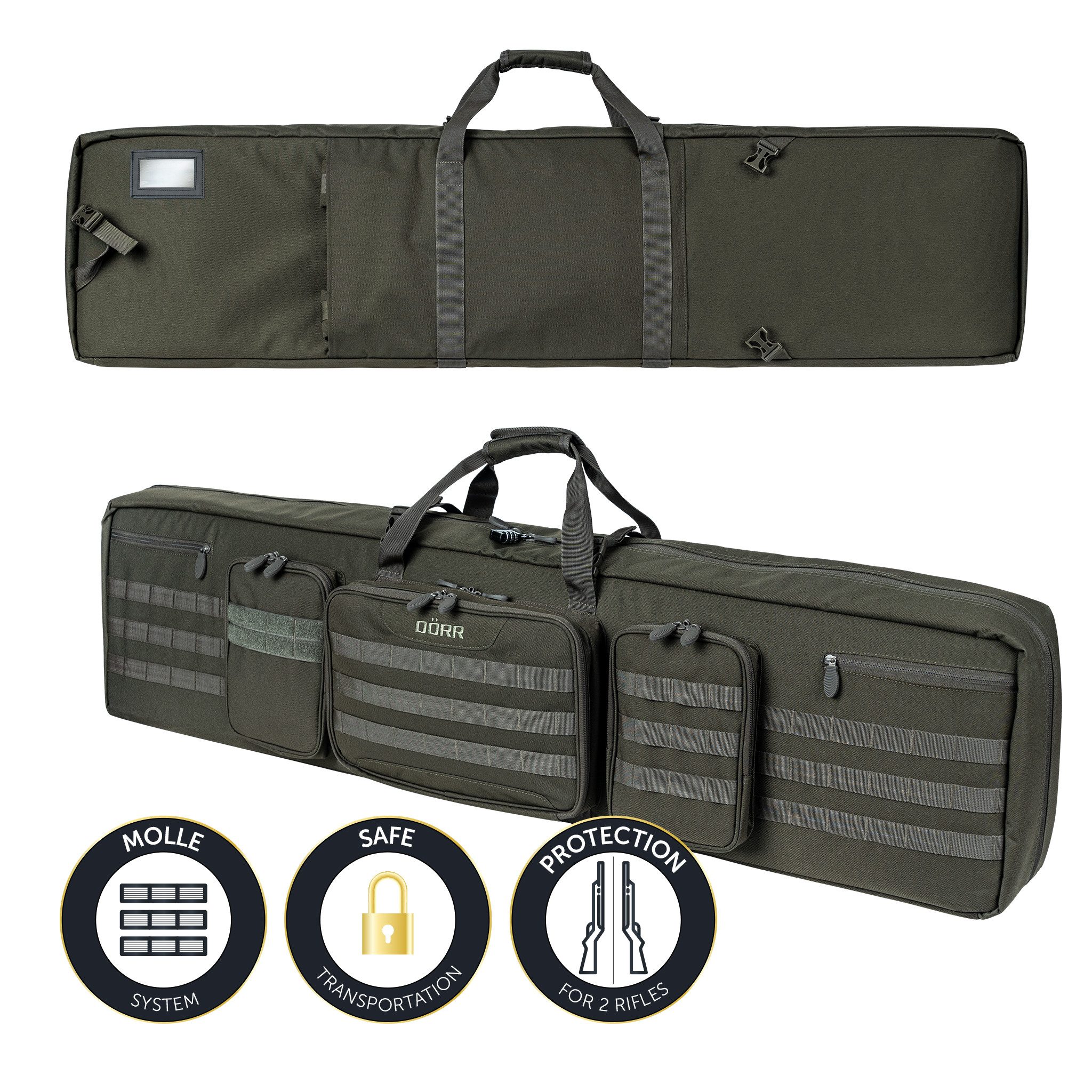 Dörr Sporttasche DÖRR Doppel-Gewehrtasche ProTac 130x32x13 cm - Abschließba günstig online kaufen