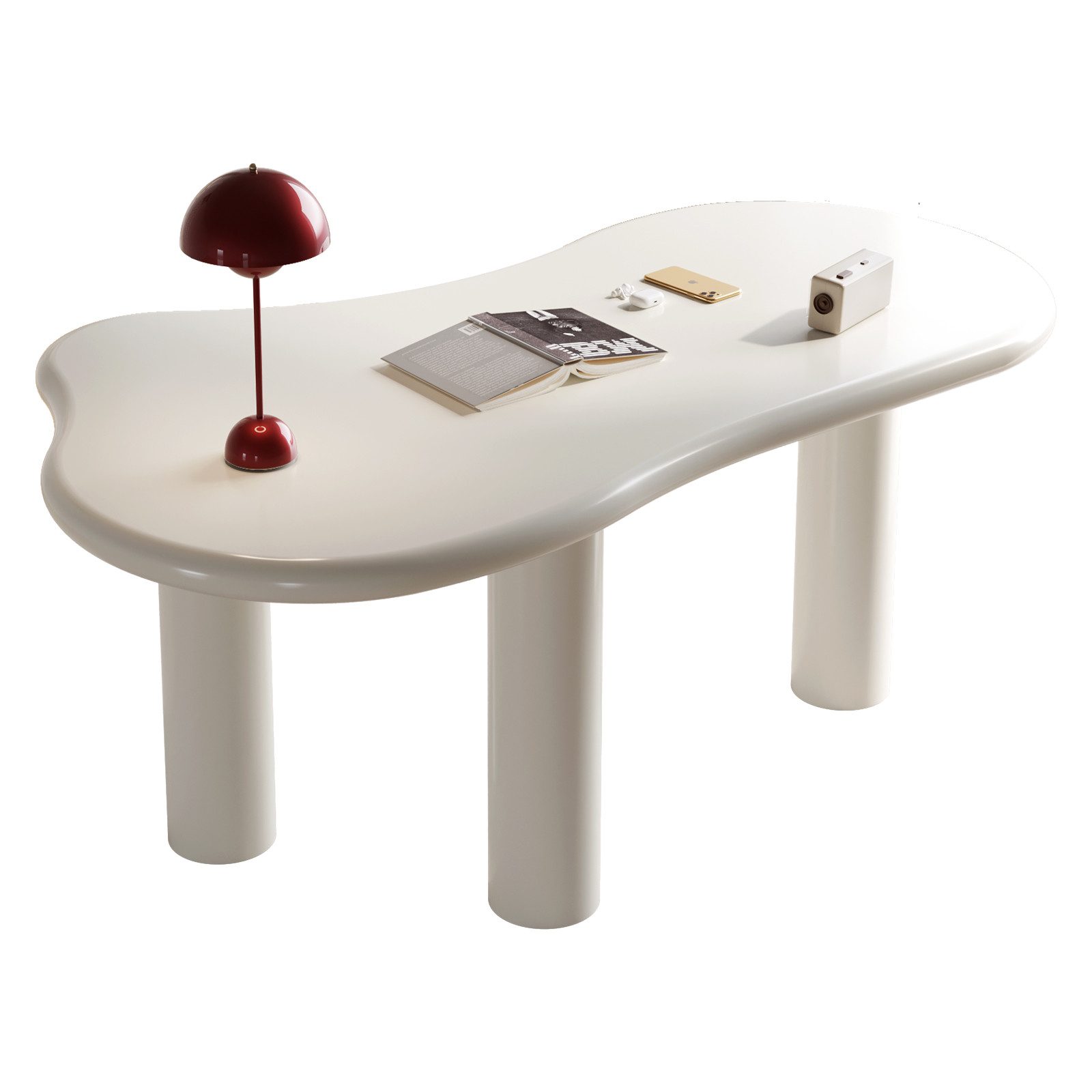 Guyii Schreibtischstuhl Kreativer Wolkenform, cremeweiß, matt, Home Office Tisch (1 St)