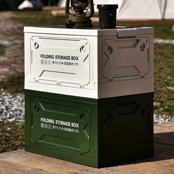 yozhiqu Aufbewahrungsbox Outdoor Camping Storage Box, seitlich zu öffnender Organizer, Geeignet für die Aufbewahrung im Kofferraum, Camping im Freien