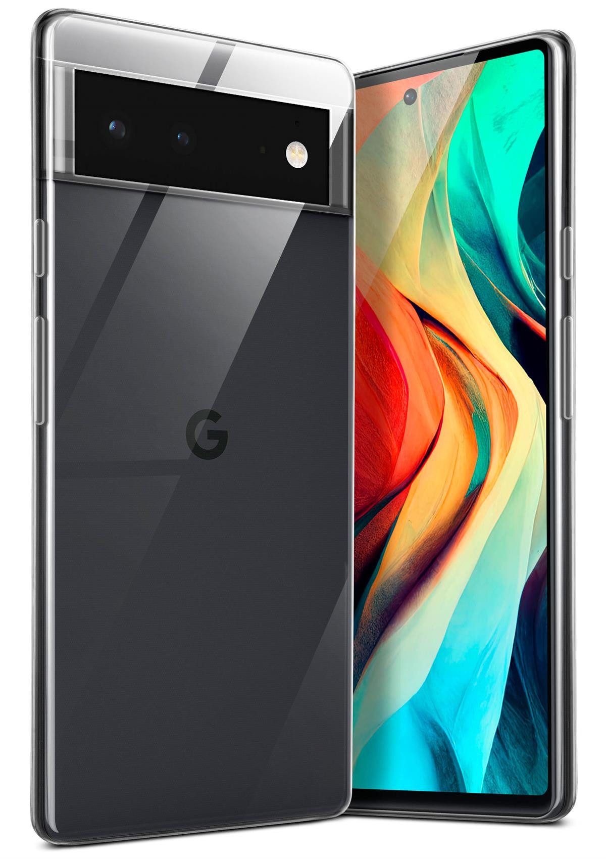 moex Handyhülle moex® Aero Case für Google Pixel 6, Hülle Silikon durchsichtig, Clear Schutzhülle Transparent Silikonhülle
