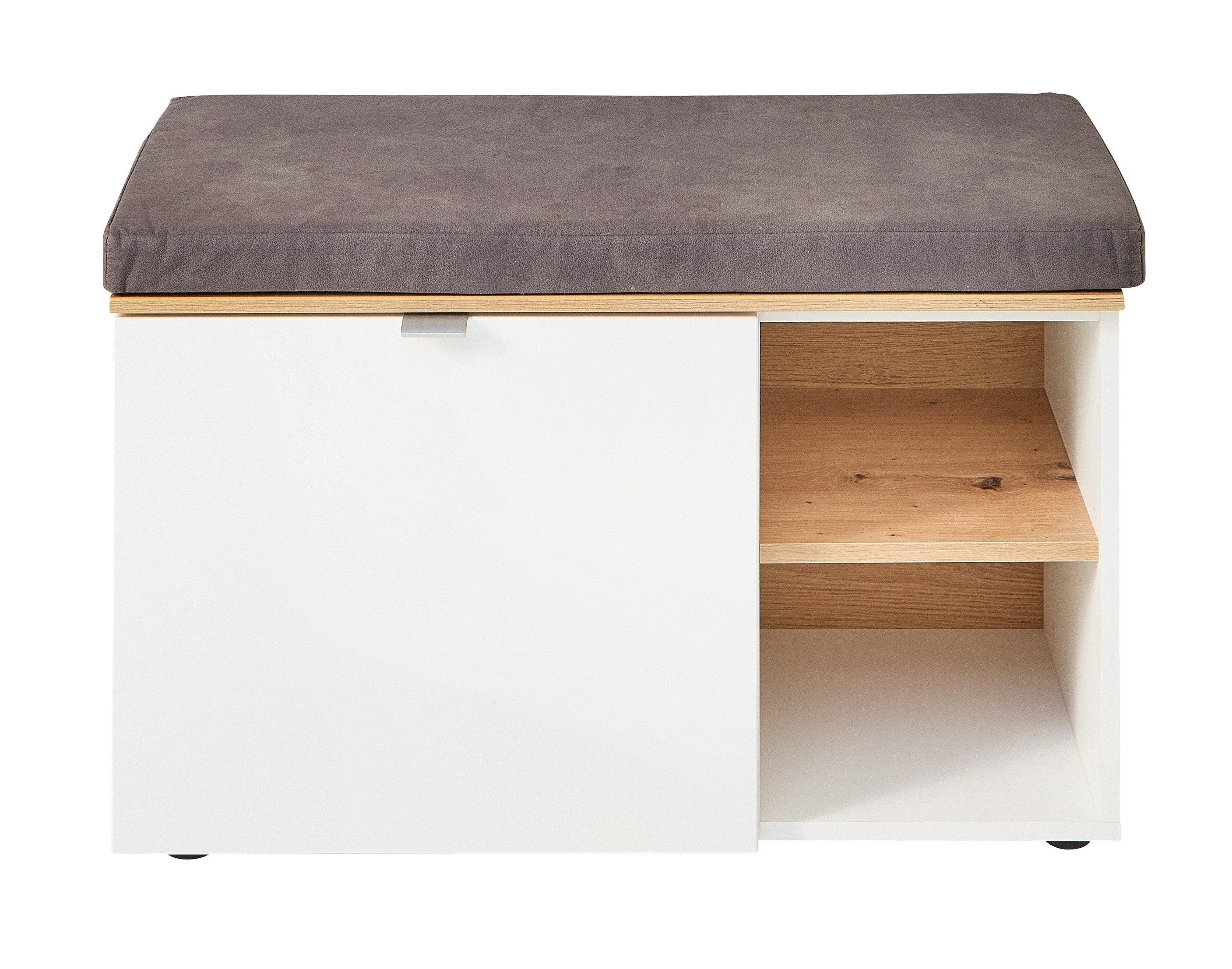 Innostyle Schuhbank in Weiß matt, mit Sitzkissen - 78x50x38cm (BxHxT) – Bild 2 von 5