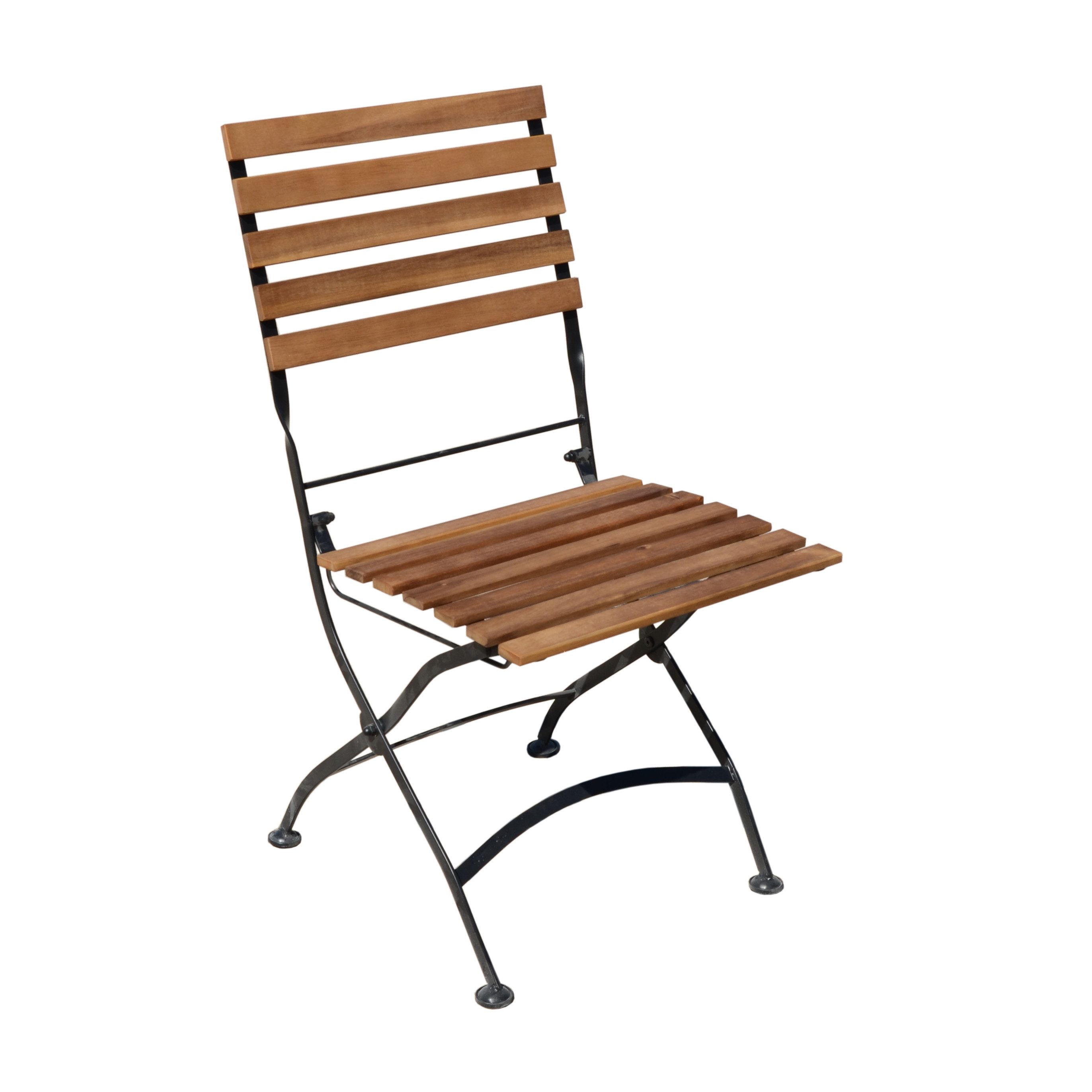 acamp Gartenlounge-Set Klappstuhl Lindau mit Eisengestell im Set 5-teilig inkl. Tisch, (Gartenmöbel Set), Faltstuhl, Gastrostuhl, Holzstuhl, Holztisch, Klapptisch 120x80cm