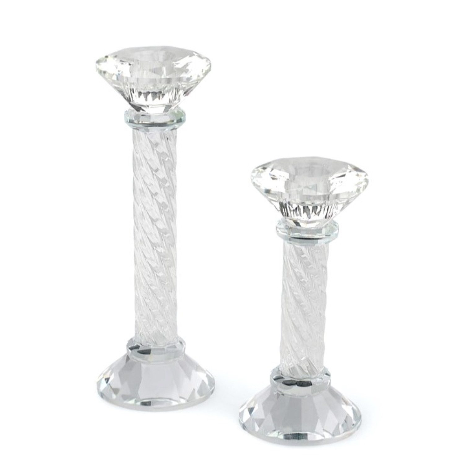 Online-Fuchs Kerzenhalter - 2 Kerzenständer im Set aus Glas für Stabkerzen günstig online kaufen