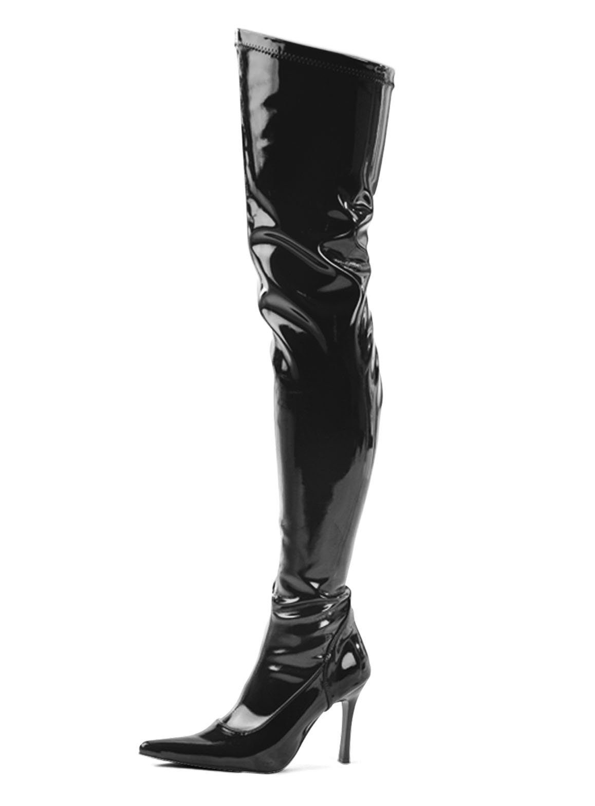 Pleaser Kostüm Overknee Сапоги Wet Look, Extravagante Lackstiefel für den verruchten Auftritt