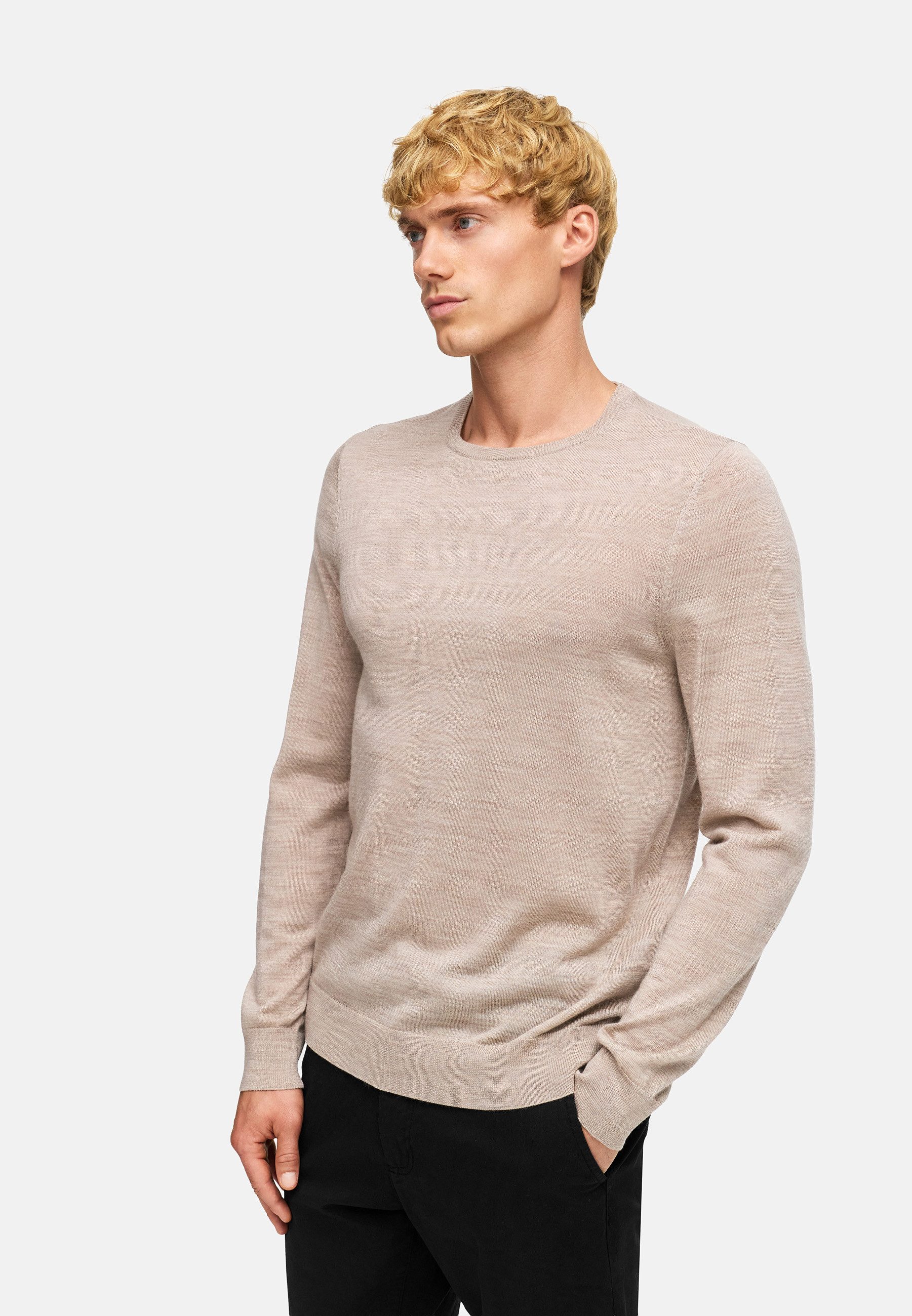Kronstadt Strickpullover Herren KSJohannes Strickpullover Herrenpullover aus 100% Merinowolle mit Rundhalsausschnitt