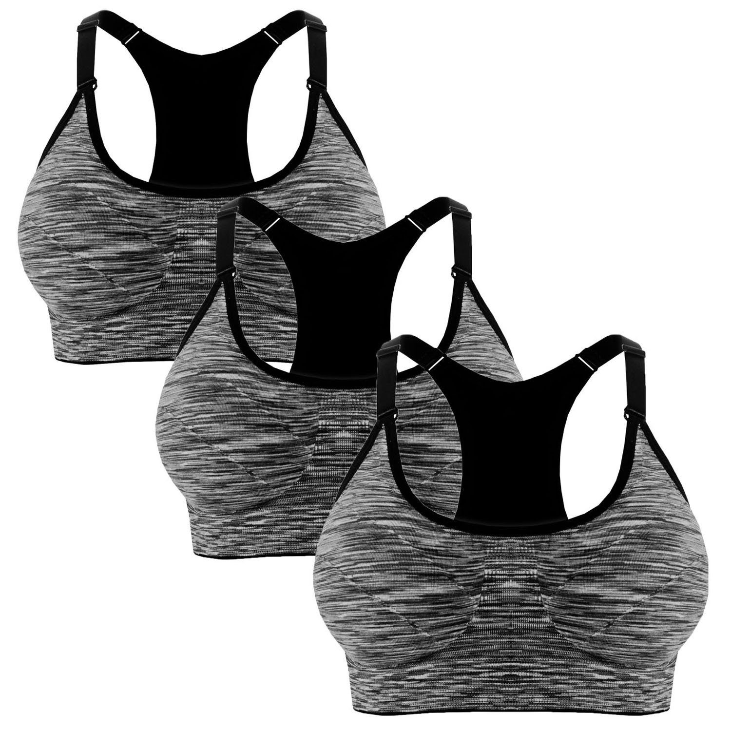 Libella Set: Sport-BH 3714 (2/3/4er-Pack) Gepolsterter Push-up Sport BH mit verstellbare Träger Set-1 | BH-Sets