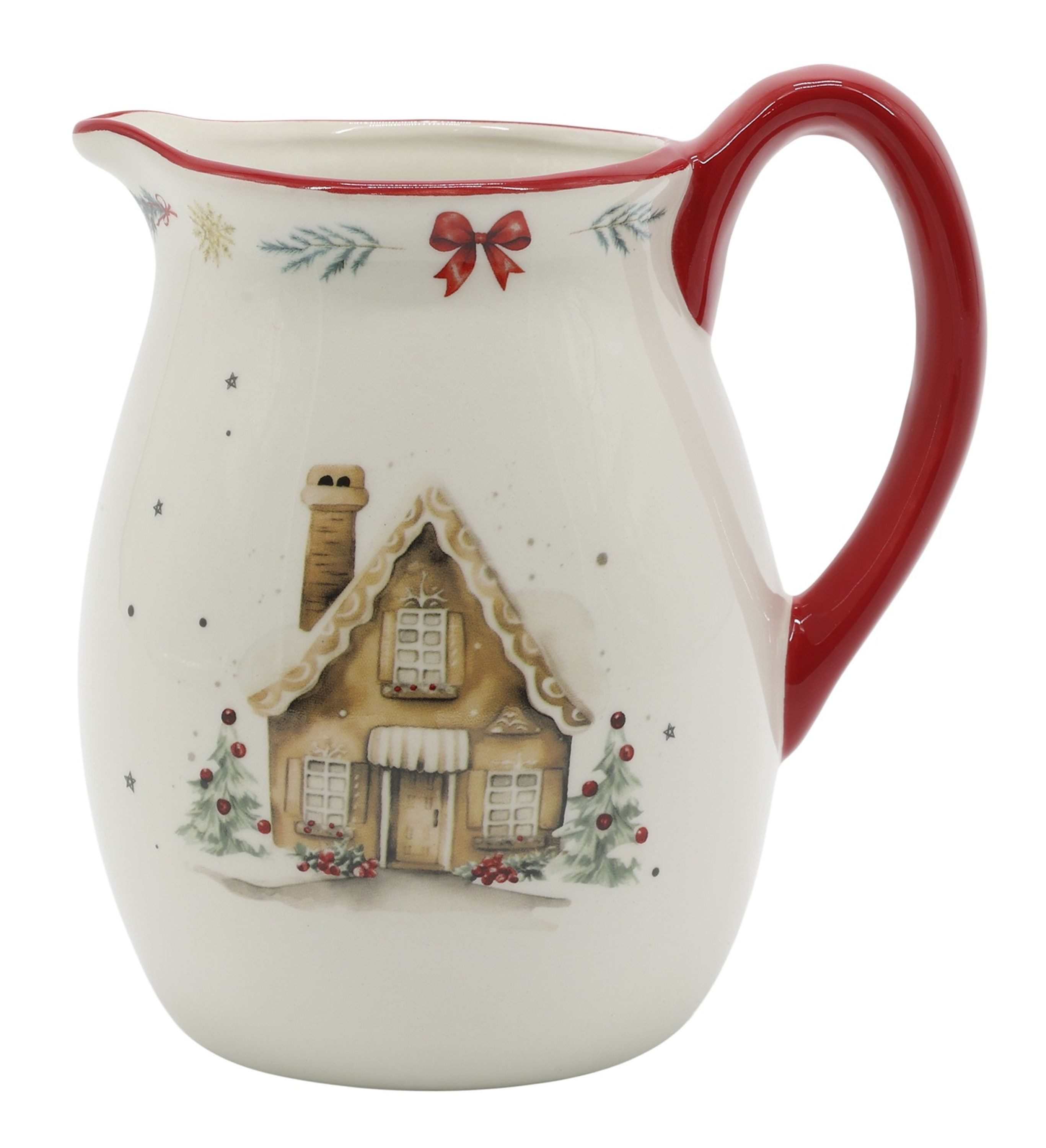 Chic Antique Kanne Chic Antique - Krug Kanne Vase 800 ml H14cm Weihnachtsmotiv