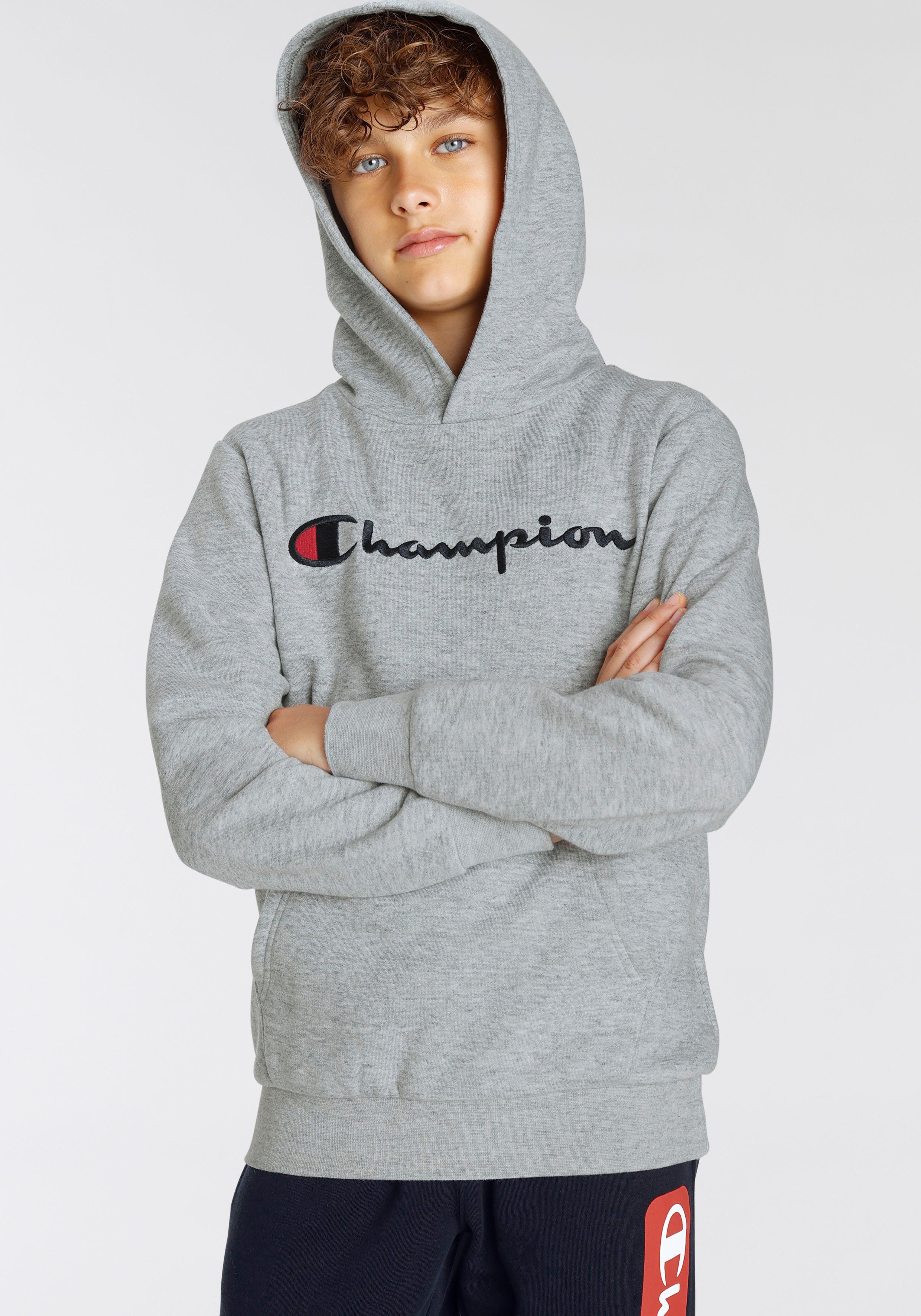 Classic Logo large Champion Sweatshirt für Sweatshirt Hooded 2 grau - Kinder