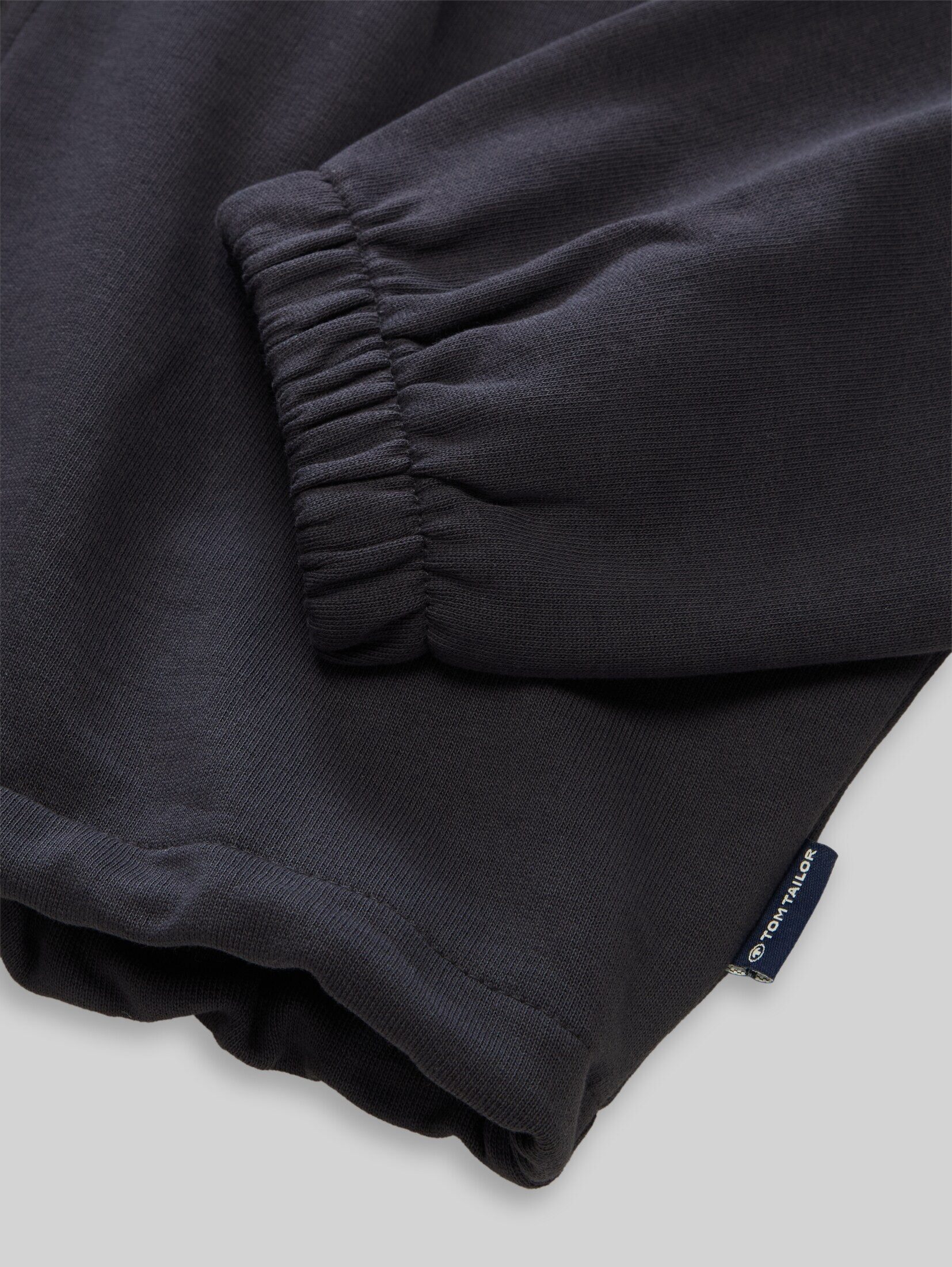 TOM TAILOR Sweatjacke Strick & Sweatshirts Cropped Hoodie Sweatjacke aus Baumwolle