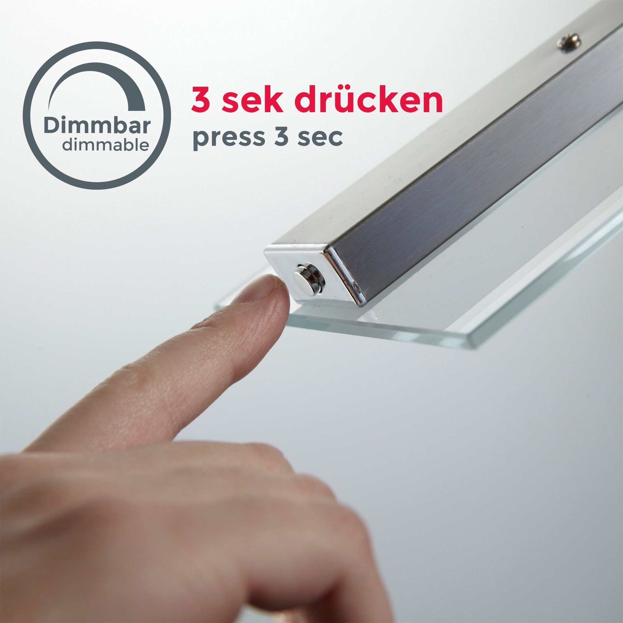 Silber Pendelleuchte, Echtglas, 3.000K, 85cm, fest Warmweiß, 20W, 1.600 Dimmfunktion, LED lm, BK_PL1001 Höhenverstellbar, integriert, Licht, B: Dimmbar, LED Pendelleuchte Esstischlampe, Warmweißes B.K.Licht