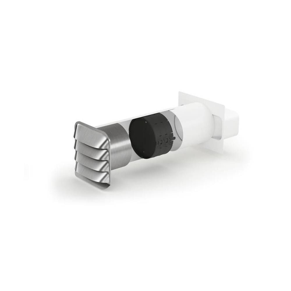 Naber Abluft-Set COMPAIR Mauerkasten E-Jal Col flow 125 inkl. THERMOBOX, Jalousie Edels
