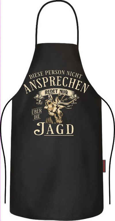 RAHMENLOS® Grillschürze als Geschenk für Jäger - nicht ansprechen, redet nur über die Jagd