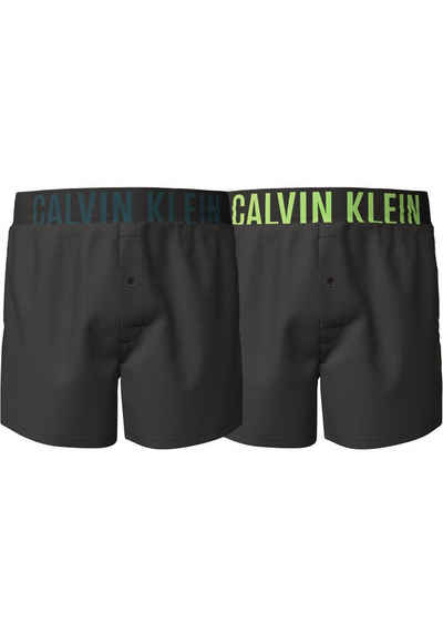 Calvin Klein Underwear Boxer BOXER SLIM 2PK (Packung, 2er-Pack) mit Calvin Klein Logo-Elastikbund