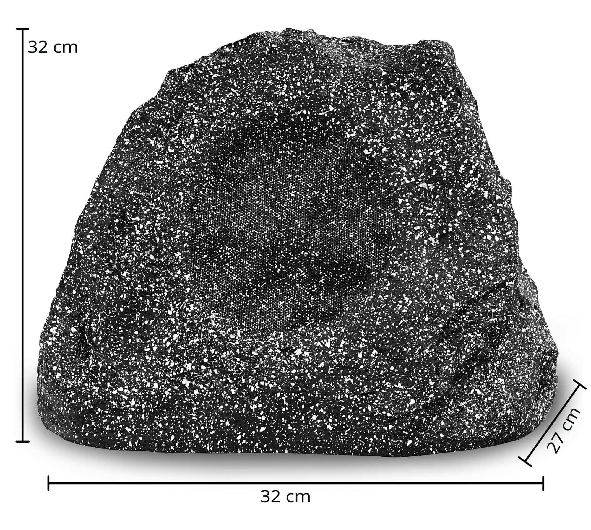 Pronomic 4er SSP-660 Outdoor-Gartenlautsprecher mit Stein-Optik IP56 Außenlautsprecher (N/A, 40 W, Passive Outdoor Steinlautsprecher für Stereo-Betrieb)