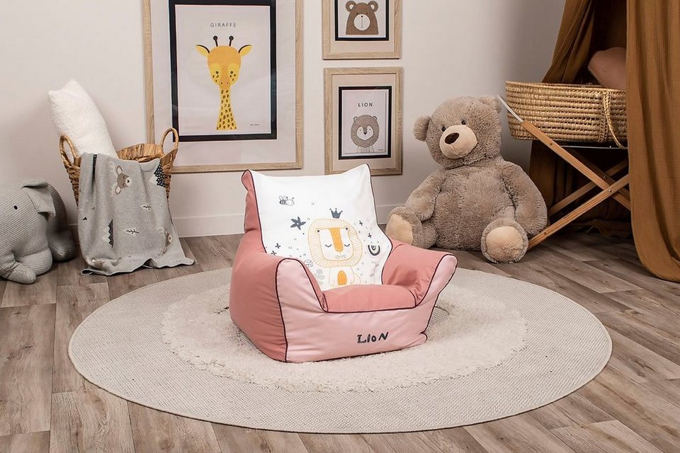 Löwe für Kinder; Knorrtoys® Sitzsack Leo, in Europe Made